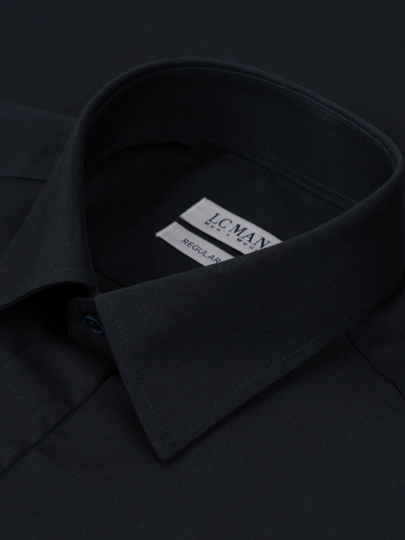 پیراهن آستین بلند سرمه ای تیره ال سی من 54