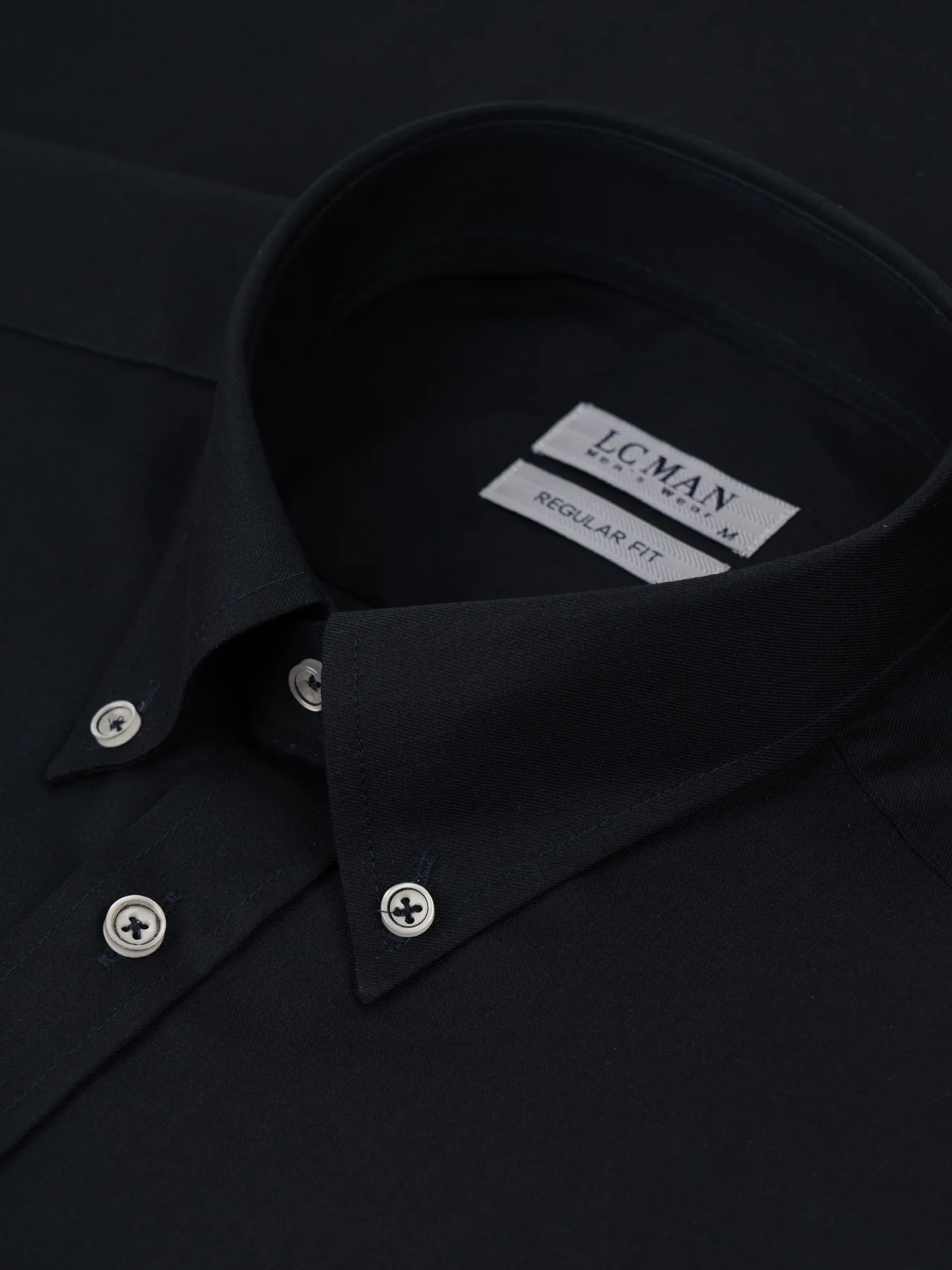 پیراهن آستین بلند سرمه ای تیره ال سی من 55