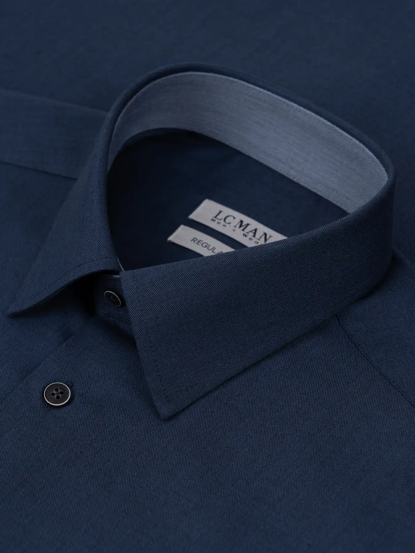 پیراهن آستین بلند سرمه ای ال سی من 80