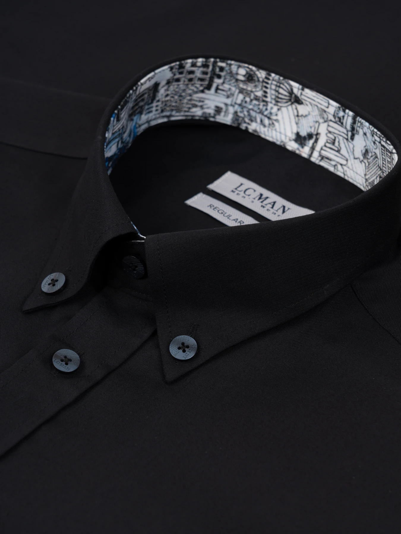 پیراهن آستین بلند مشکی ال سی من 72