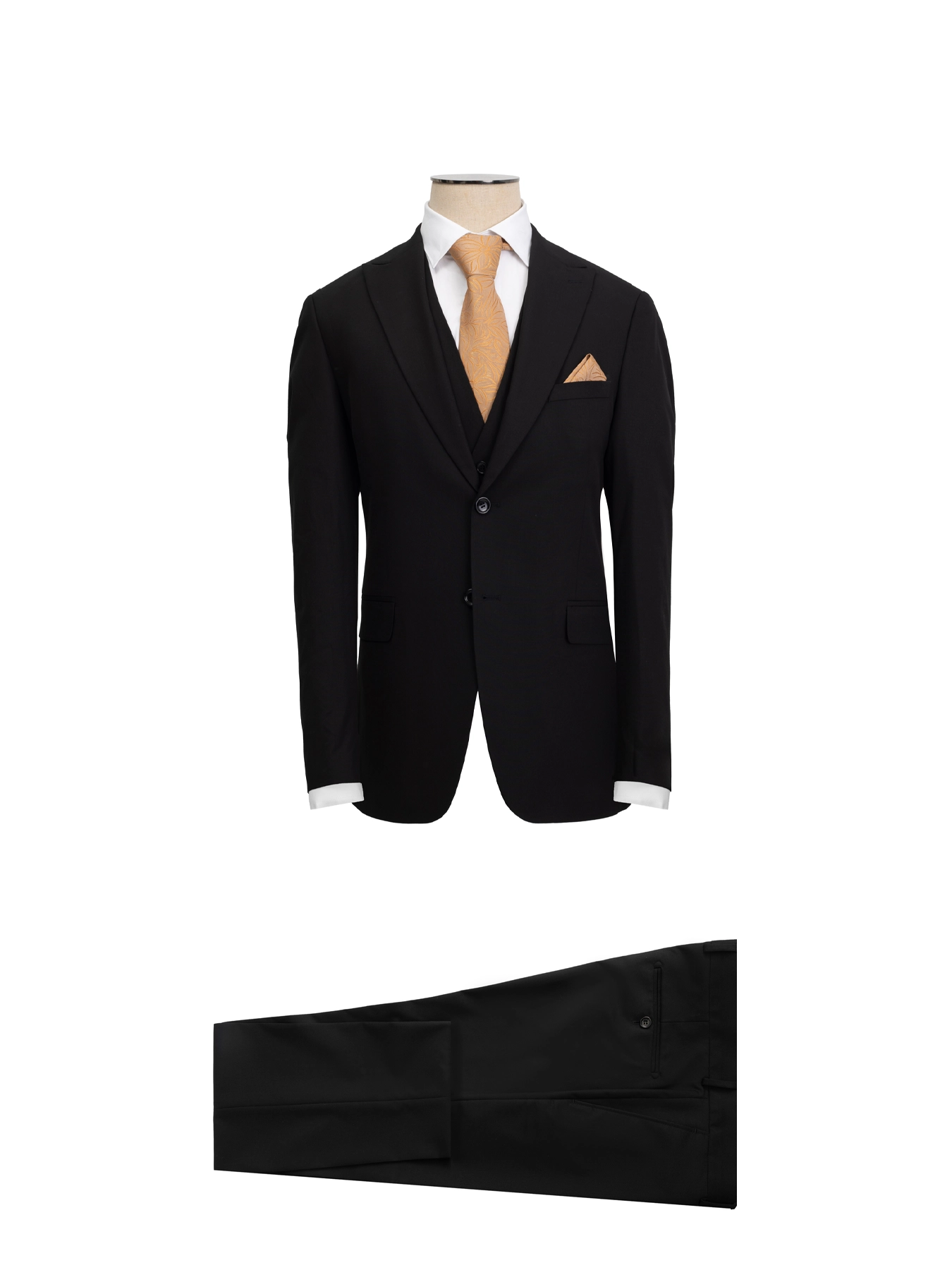 کت و شلوار و ژیله مشکی ال سی من 67