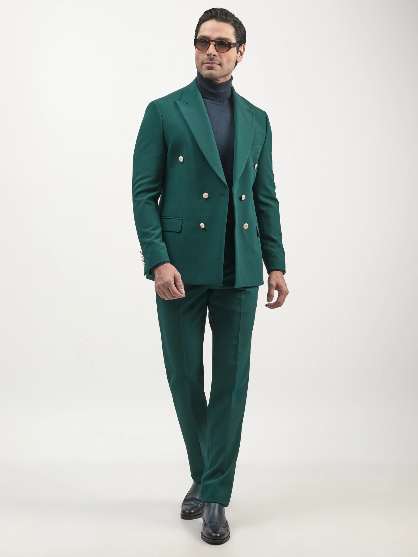 کت و شلوار سبز ال سی من 76