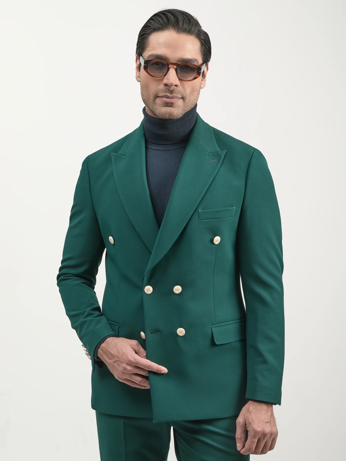 کت و شلوار سبز ال سی من 76