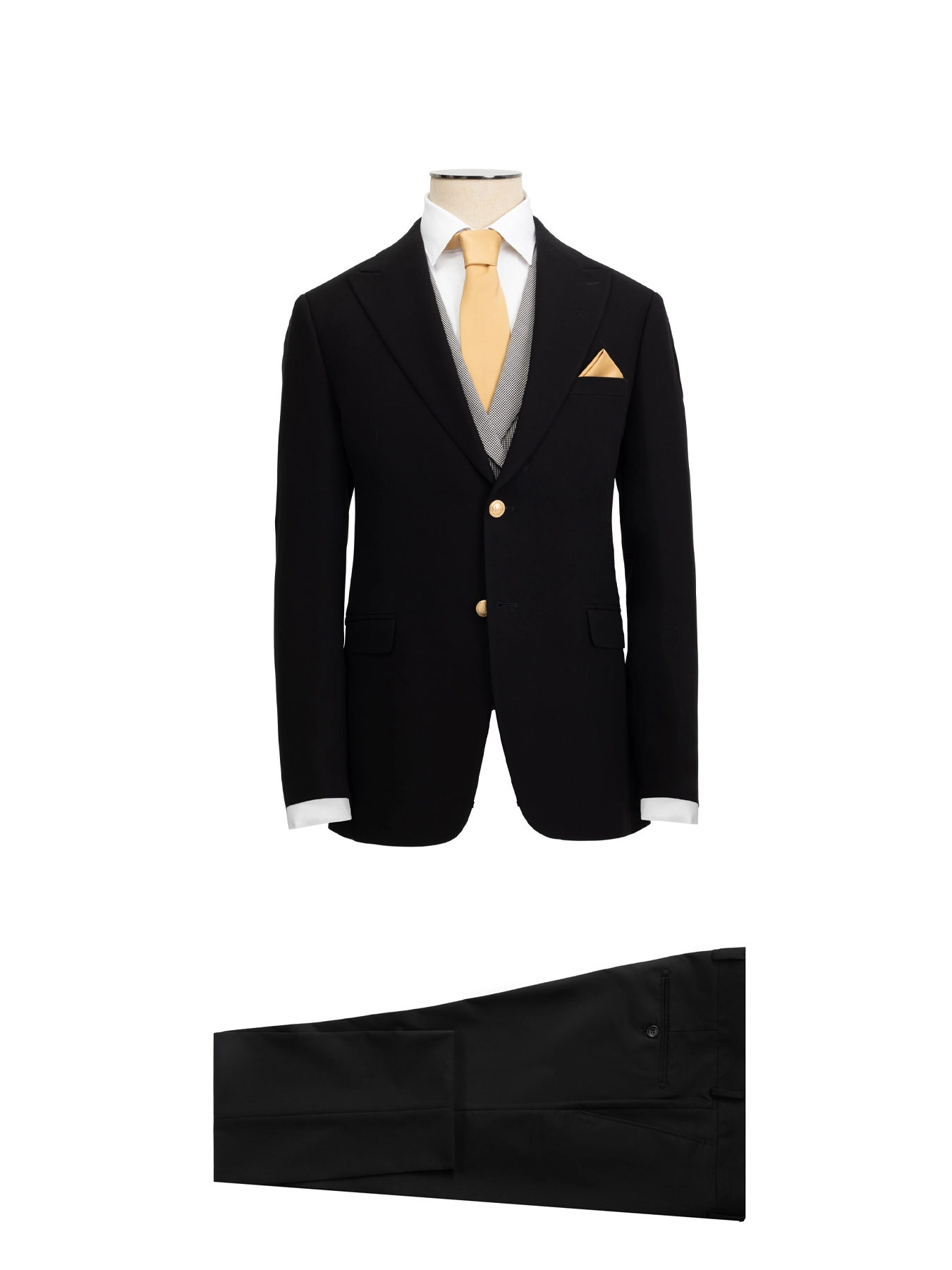 کت و شلوار و ژیله مشکی ال سی من 60