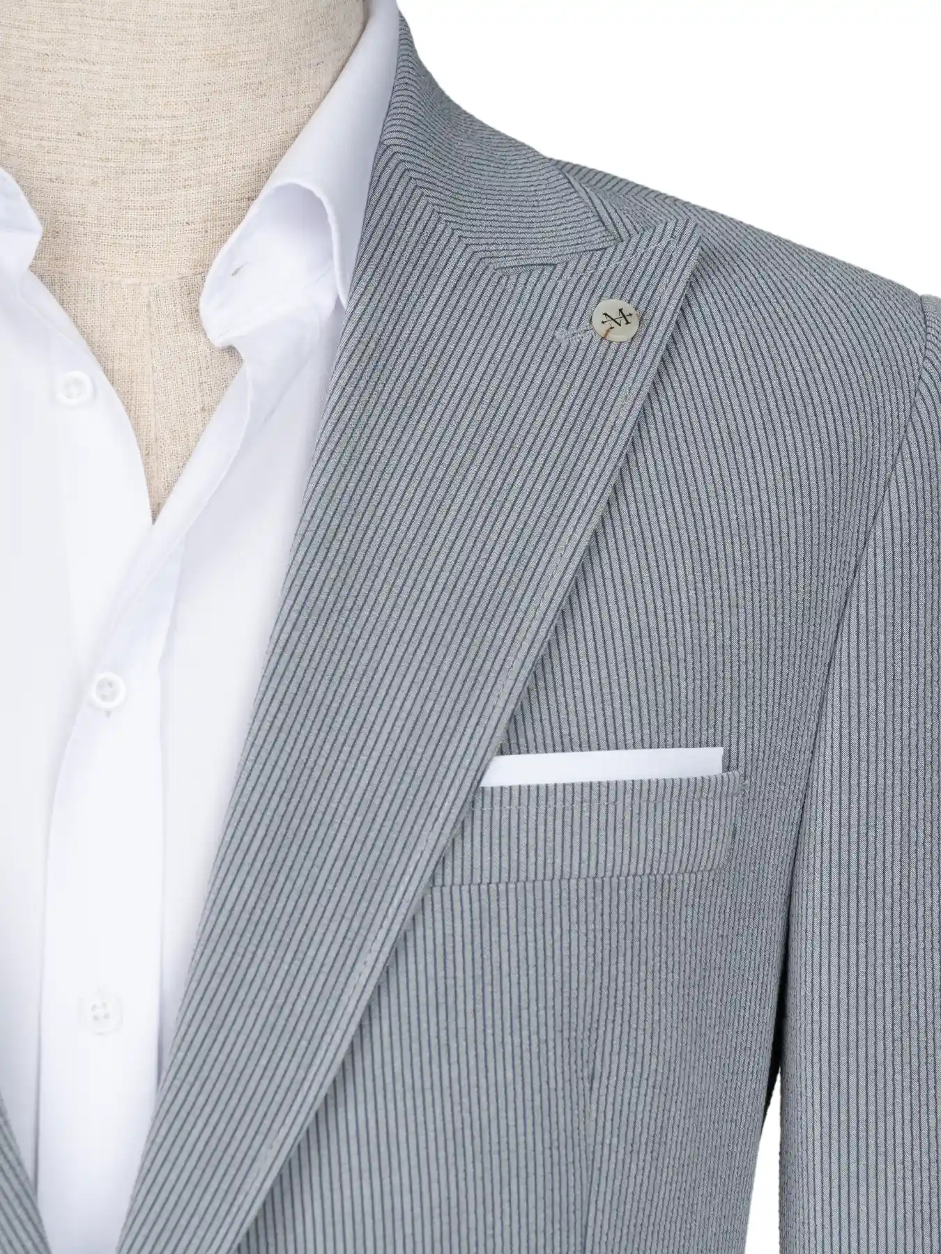 کت تک طوسی راه راه یقه بلیزر 93