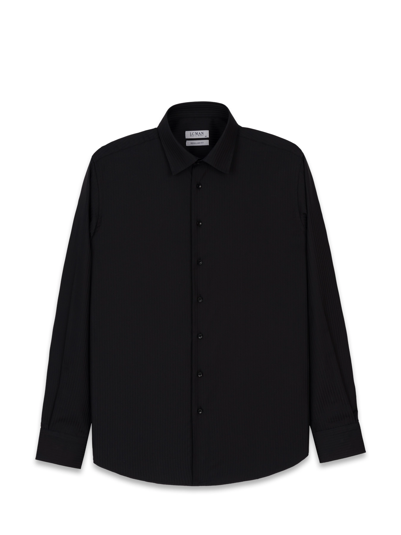 پیراهن آستین بلند مشکی راه راه ال سی من 30