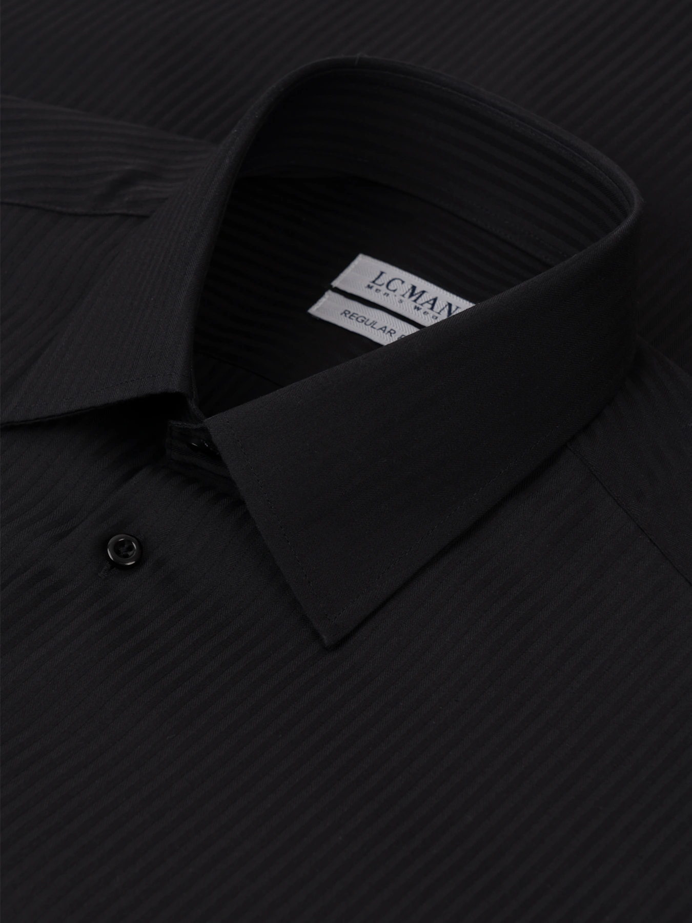 پیراهن آستین بلند مشکی راه راه ال سی من 30