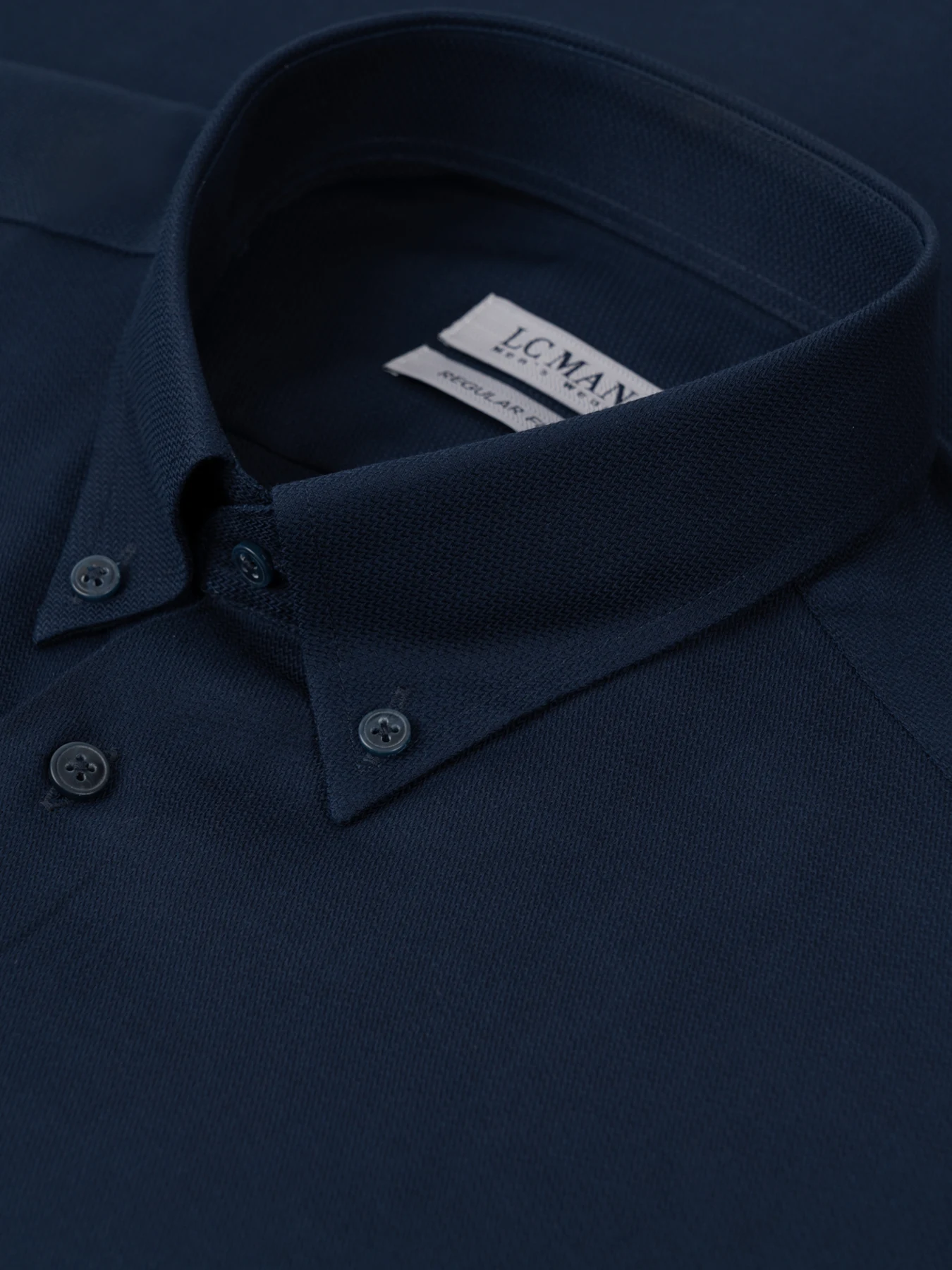 پیراهن آستین بلند سرمه ای ساده ال سی من 30