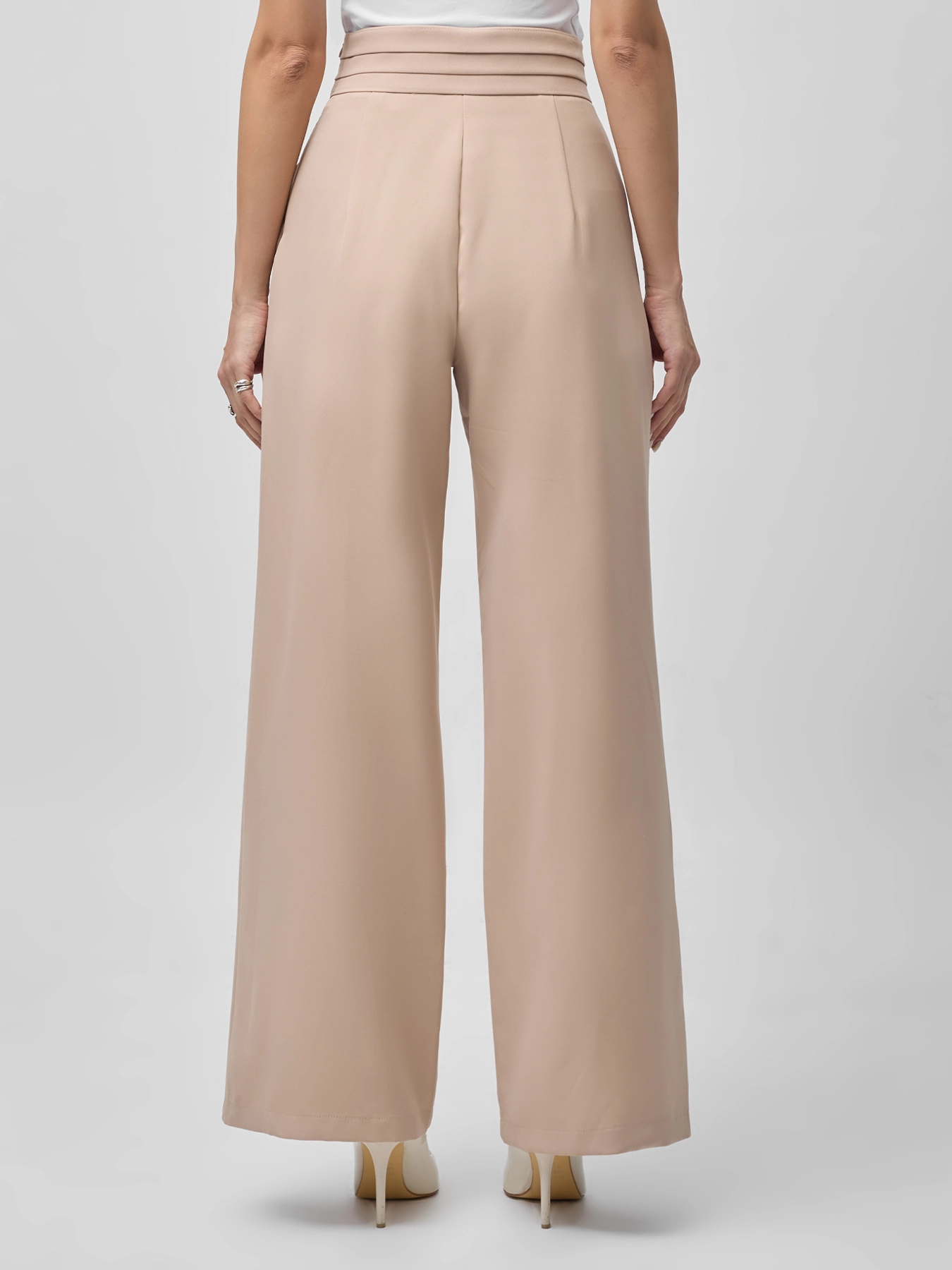 شلوار زنانه کرم بگ کمرسه تکه