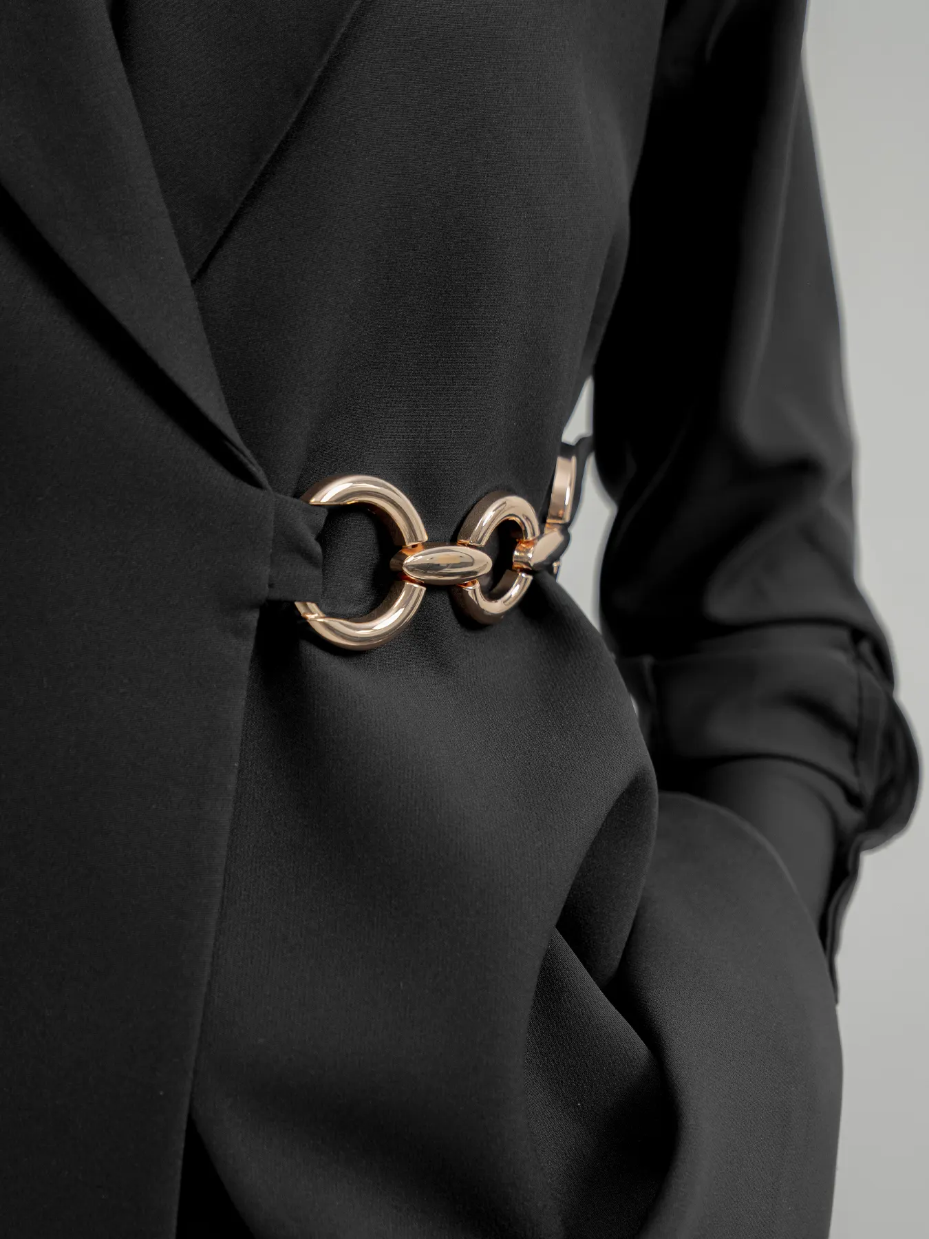 سارافن کتی یقه انگلیسی جلو باز مشکی