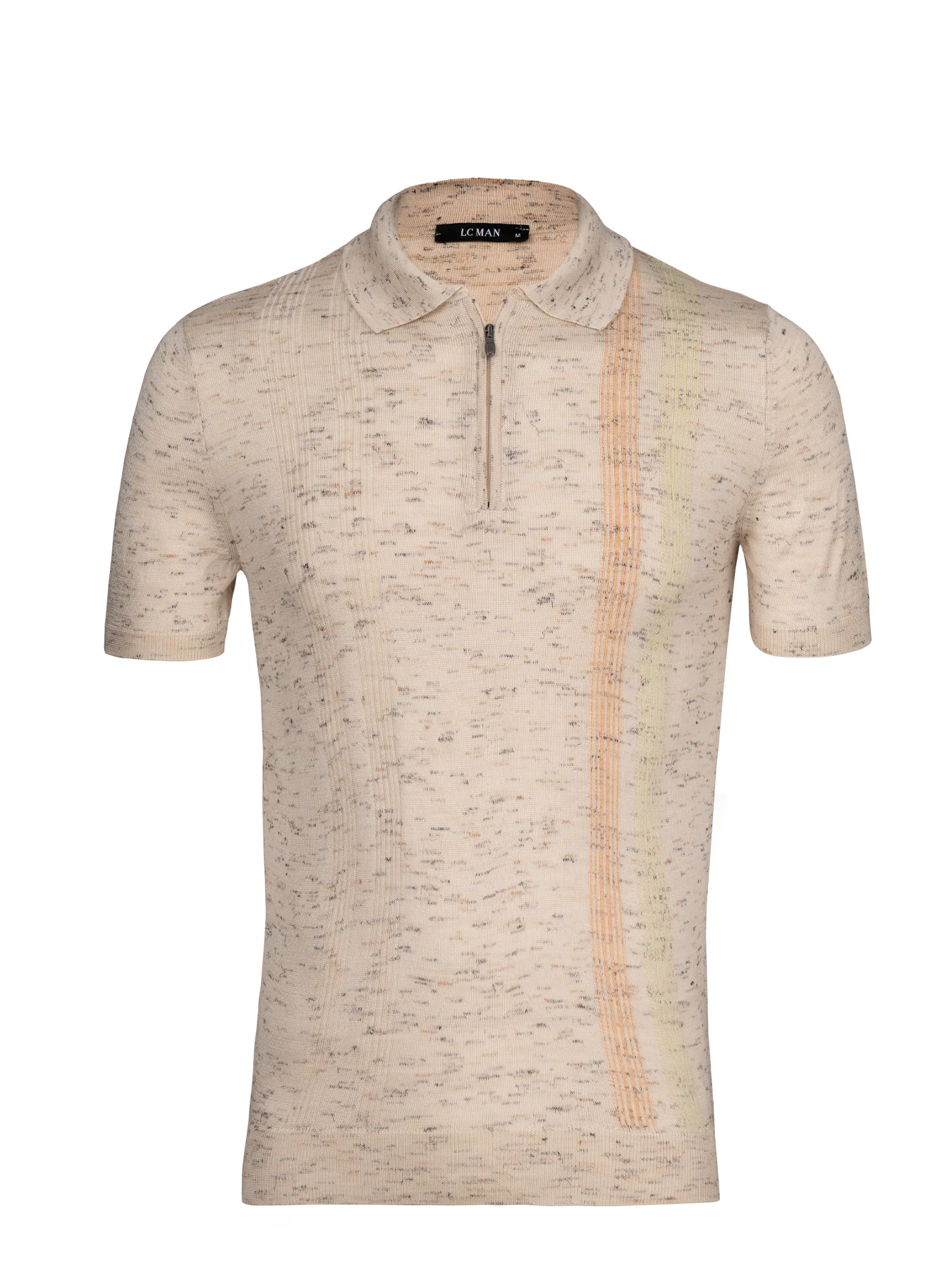 پولوشرت کرم یقه دار نیم زیپ 7