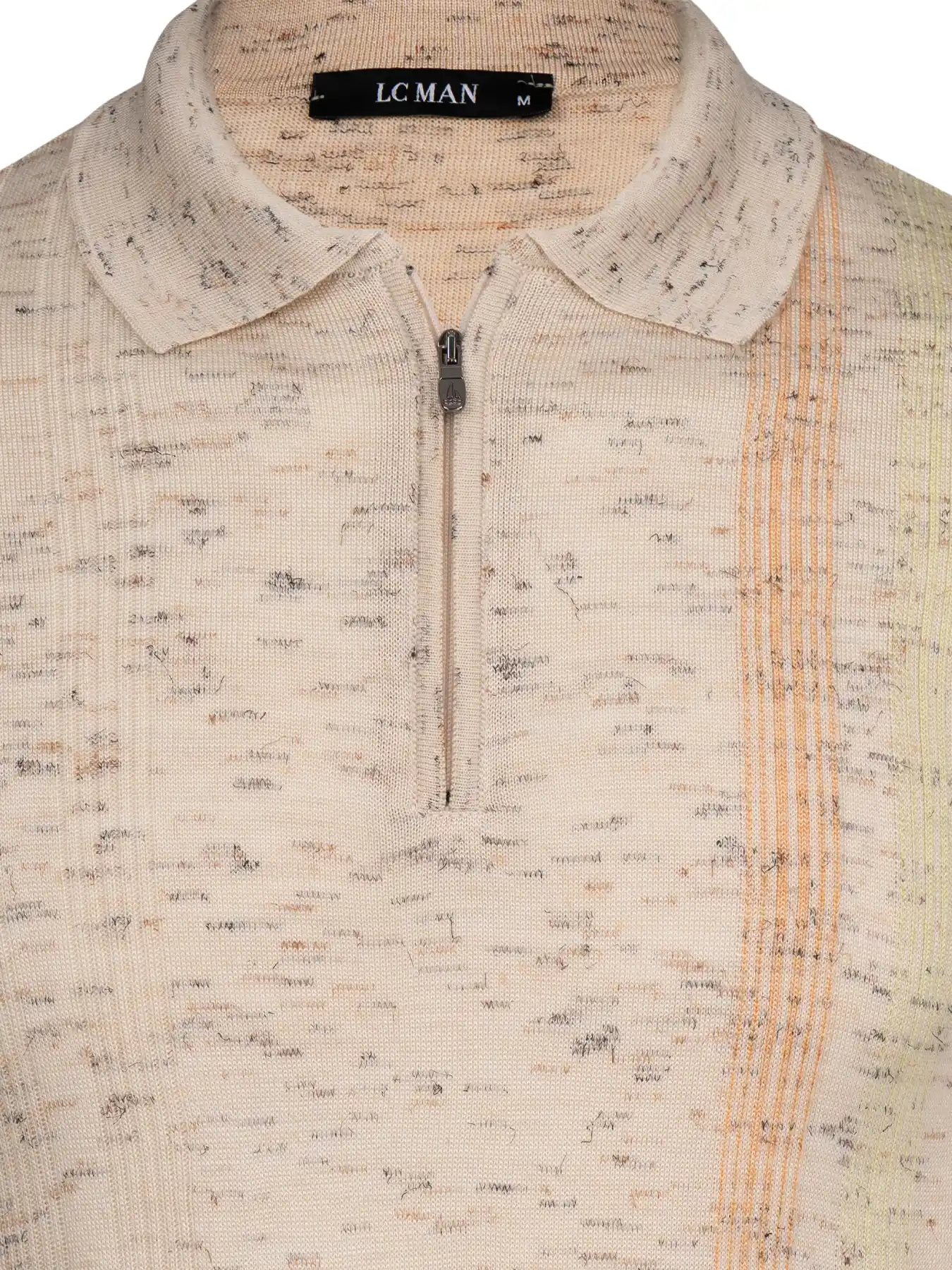 پولوشرت کرم یقه دار نیم زیپ 7