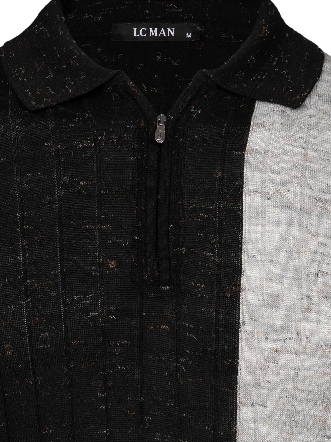 پولوشرت مشکی طوسی نیم زیپ 12