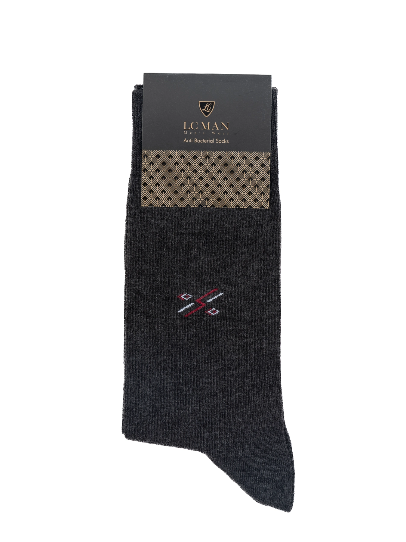 جوراب  زغالی مردانه ساق دار