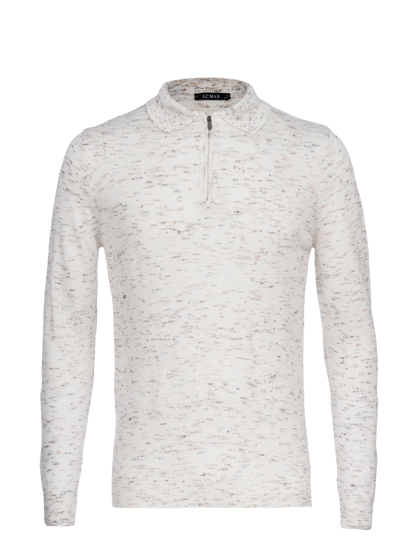 پولوشرت سفید یقه دار نیم زیپ آستین بلند 5