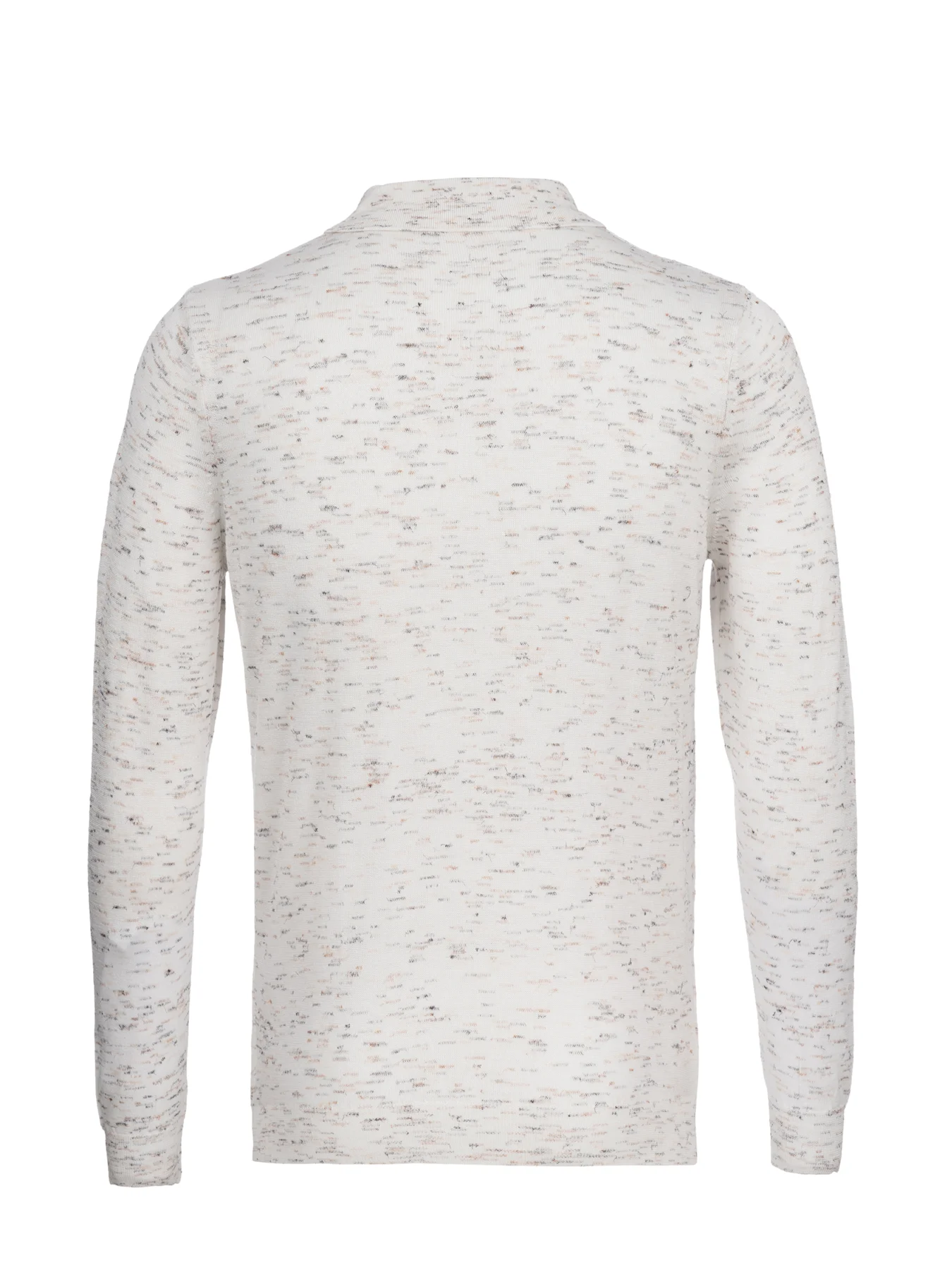 پولوشرت سفید یقه دار نیم زیپ آستین بلند 5