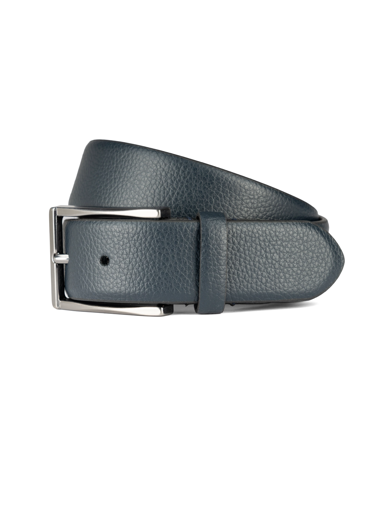 کمربند چرم زبانه دار سرمه ای فلوتر 81