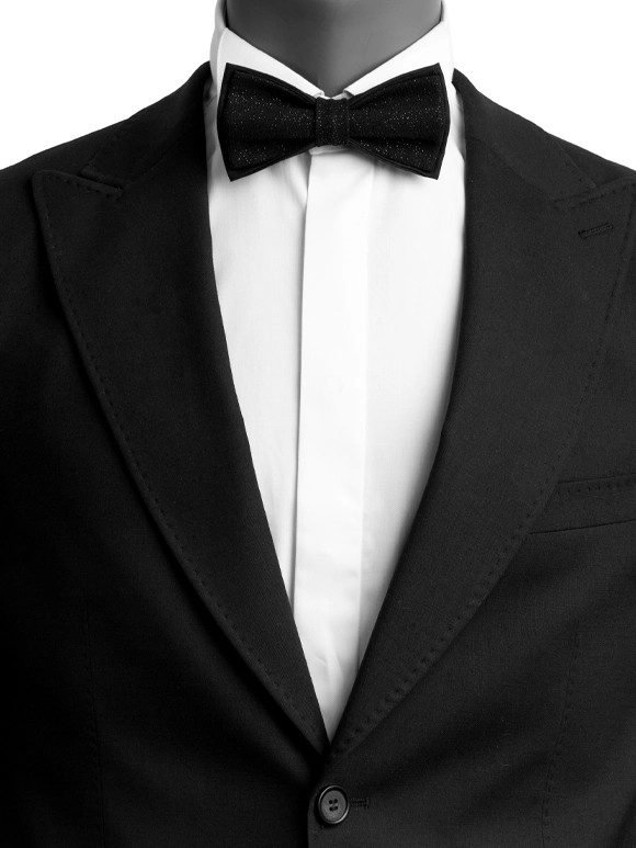 پاپیون دو لایه براق دو خط مشکی 4