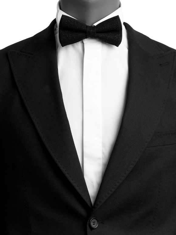 پاپیون دو لایه براق  تک خط مشکی 5