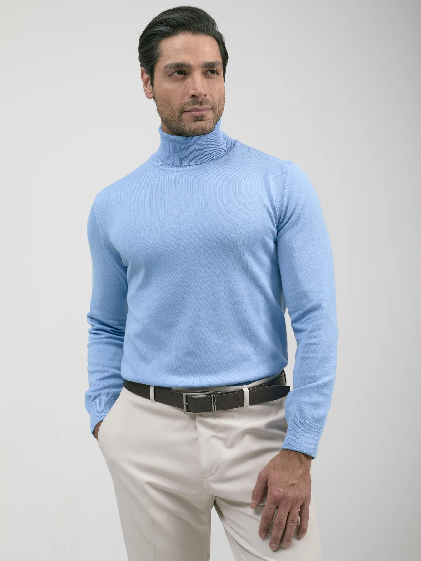 پلیور یقه اسکی آبی 33