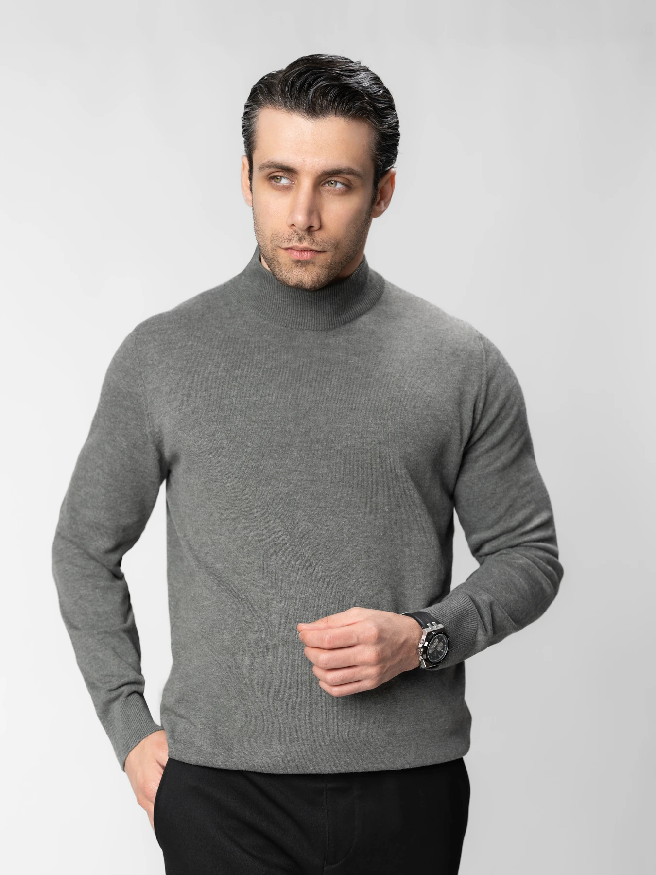 پلیور طوسی یقه پنج سانت 41