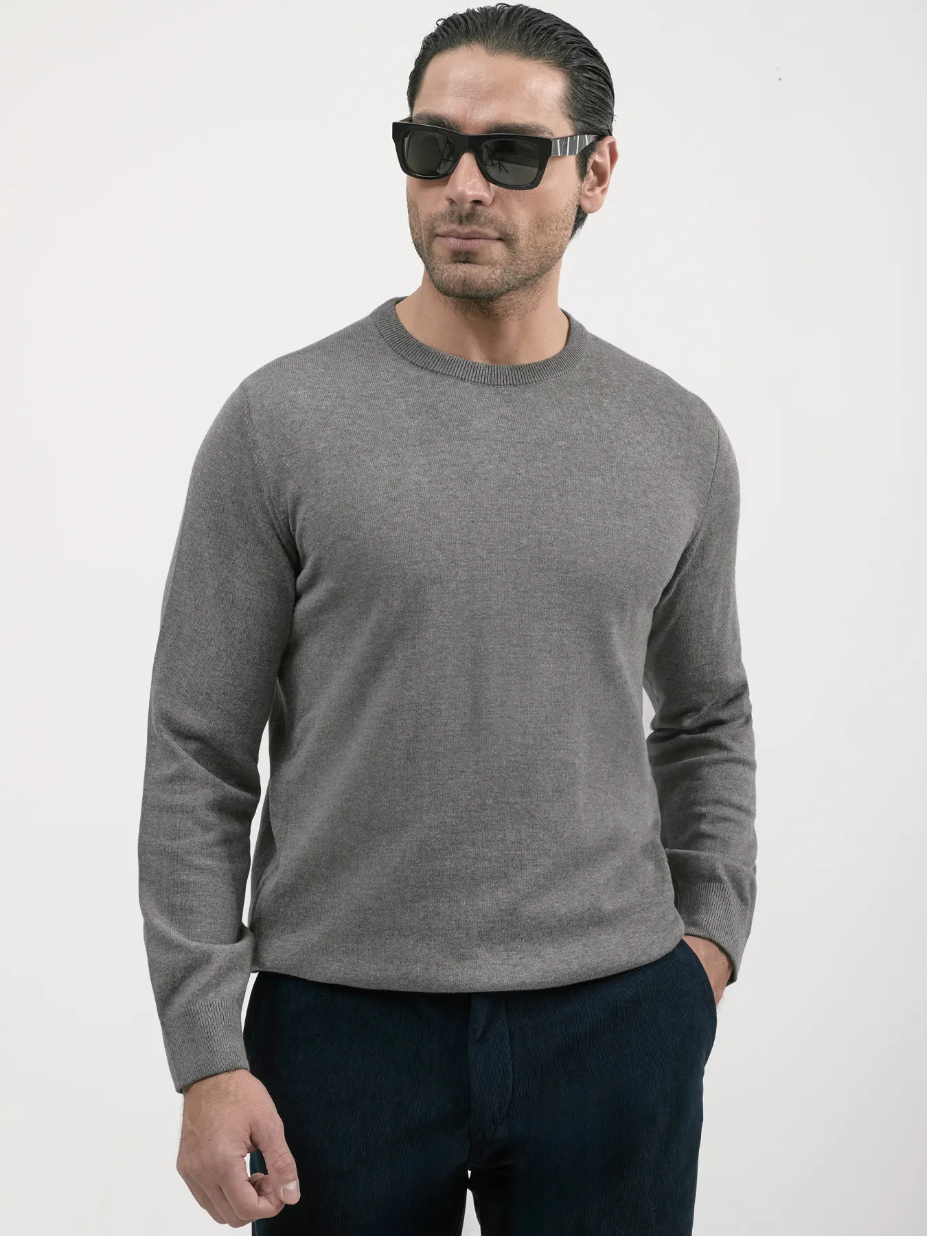 پلیور ساده یقه گرد ال سی من 59
