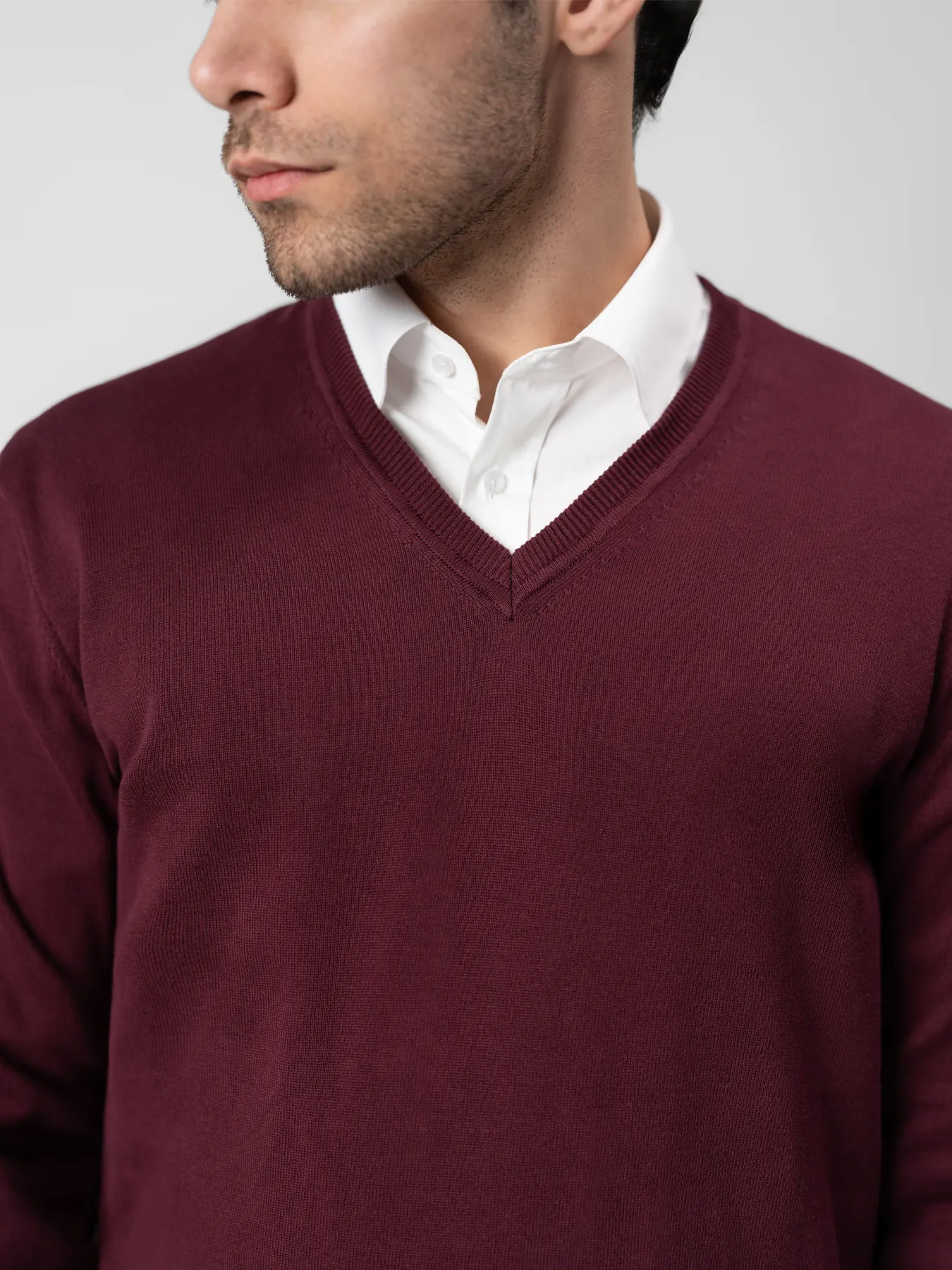 پلیور زرشکی یقه هفت 74