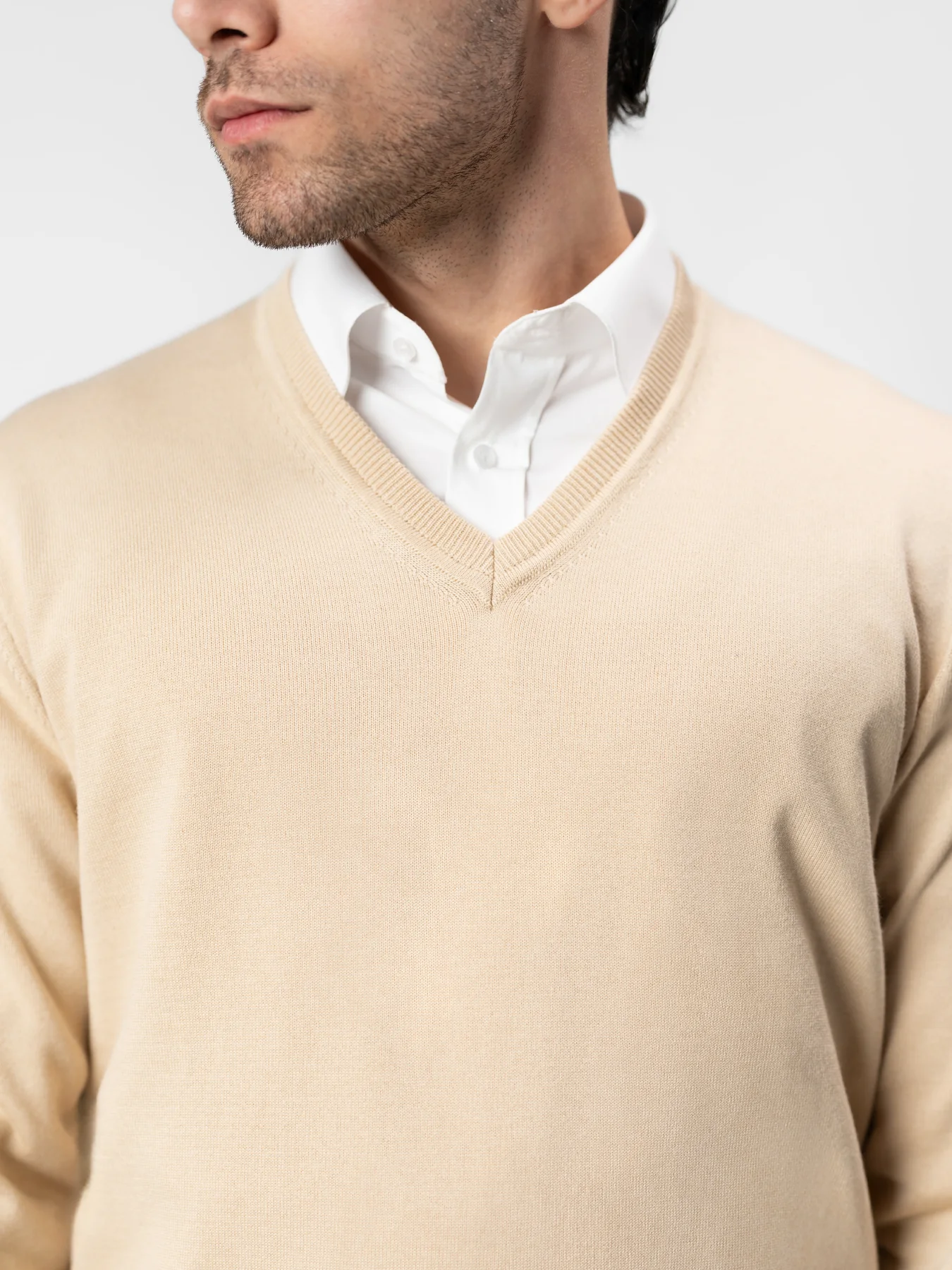 پلیور یقه هفت کرم 78