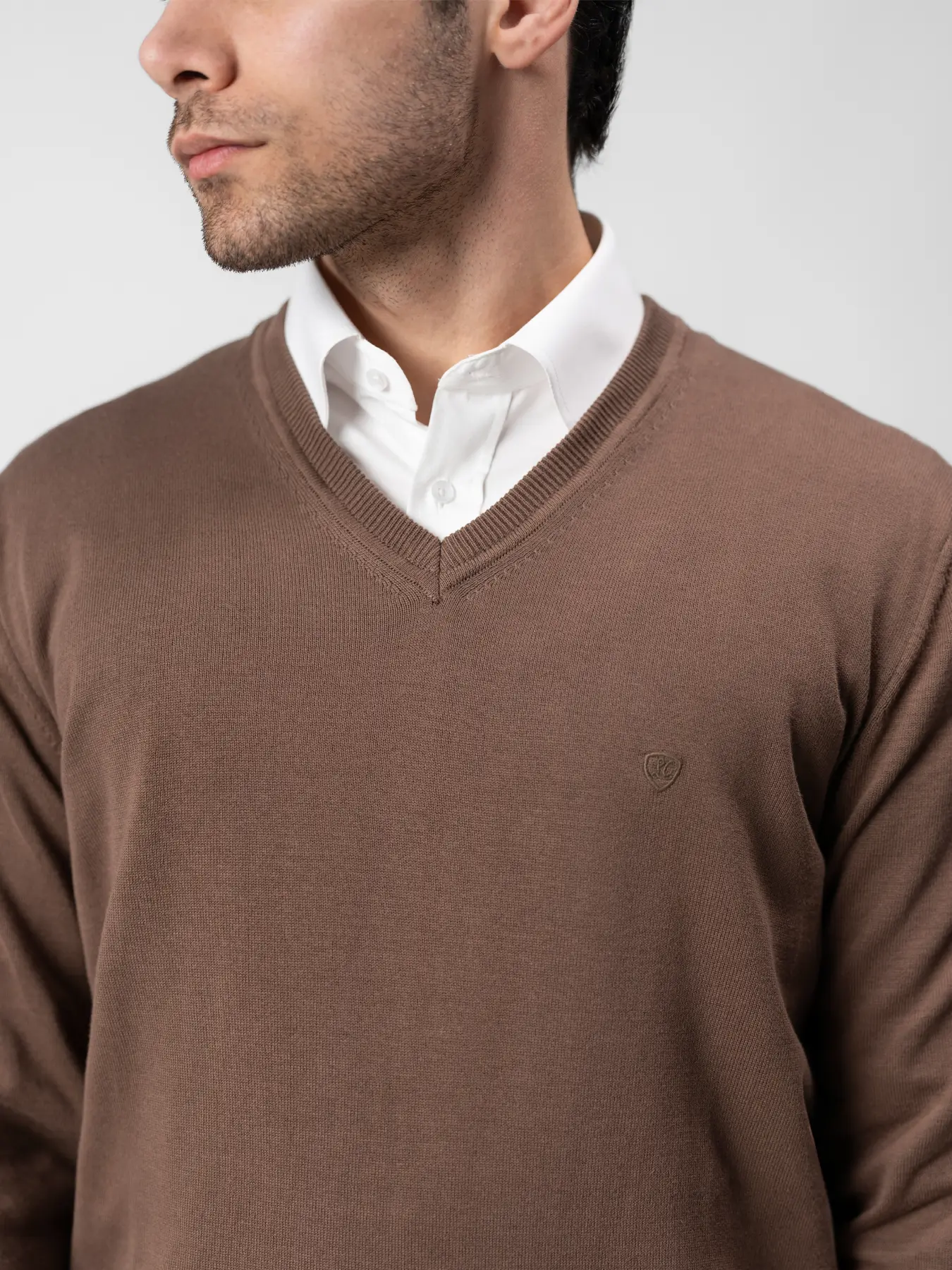 پلیور یقه هفت قهوه ای 82