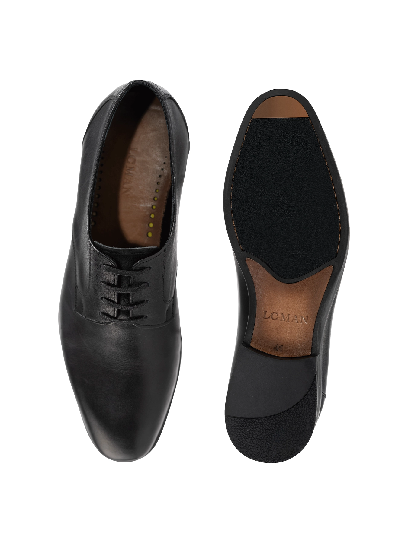 کفش چرم بندار شبرو ساده مشکی 15