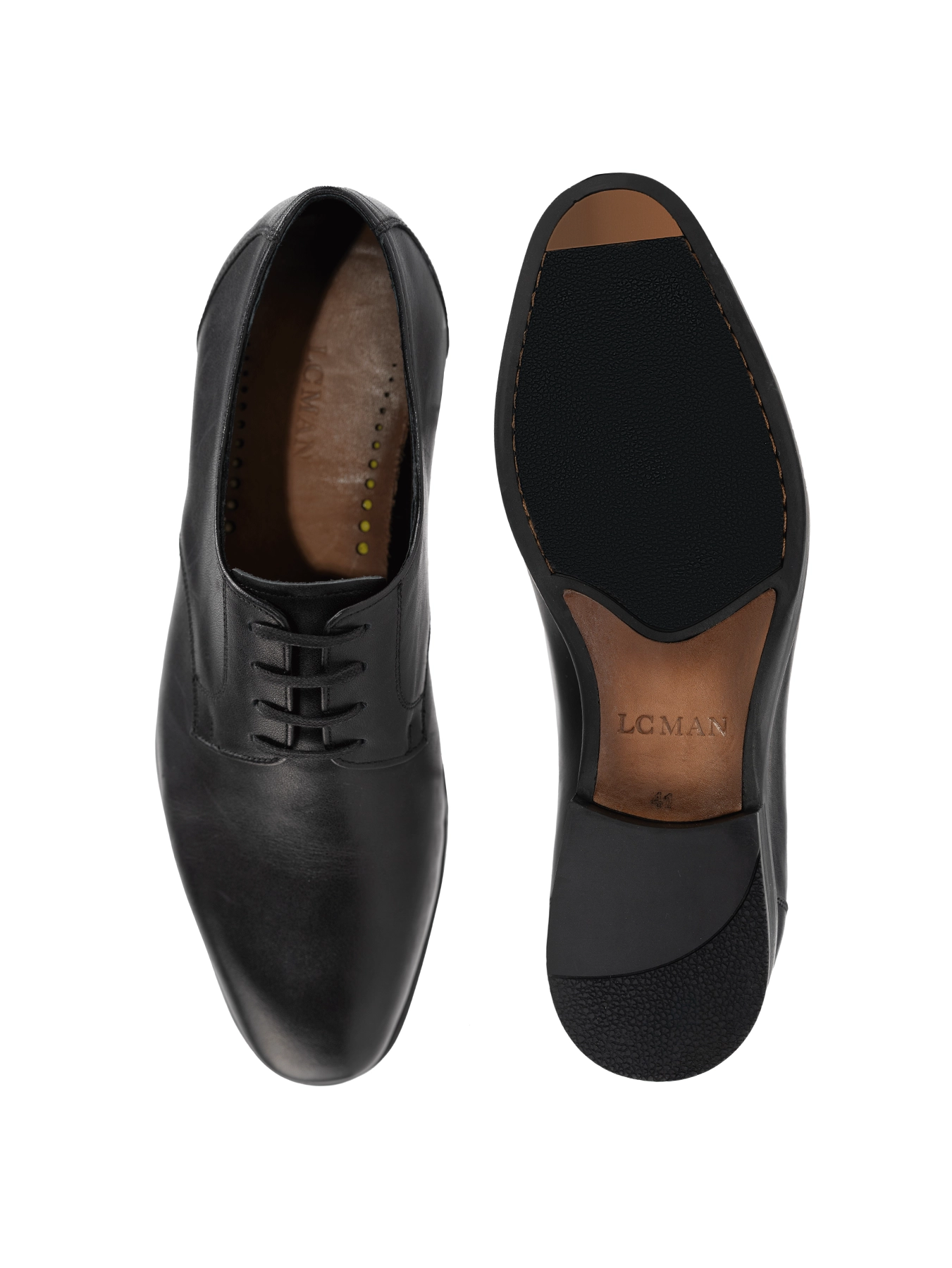 کفش چرم بندار شبرو ساده مشکی 15