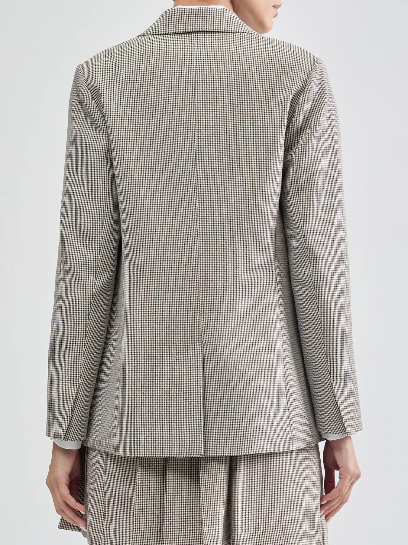 کت چهارخونه یقه بلیزر چهاردکمه 