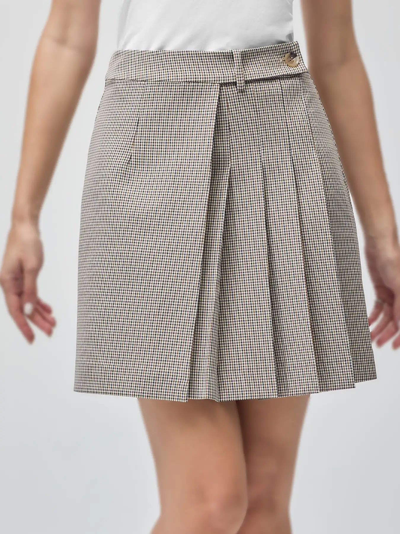 دامن چهارخونه چین دار