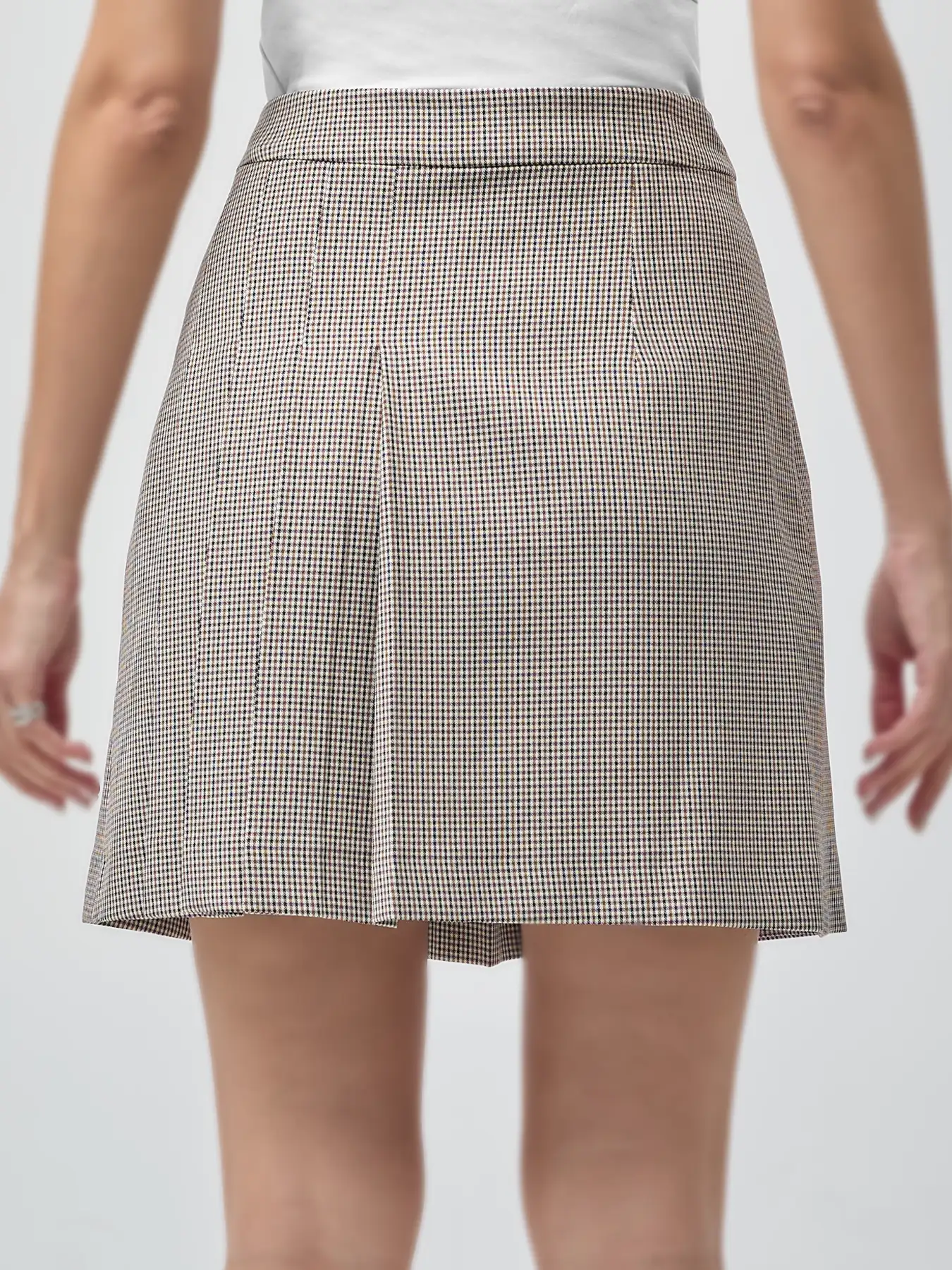 دامن چهارخونه چین دار