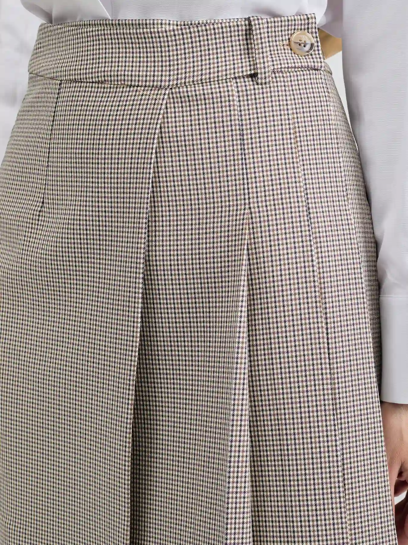 دامن چهارخونه چین دار