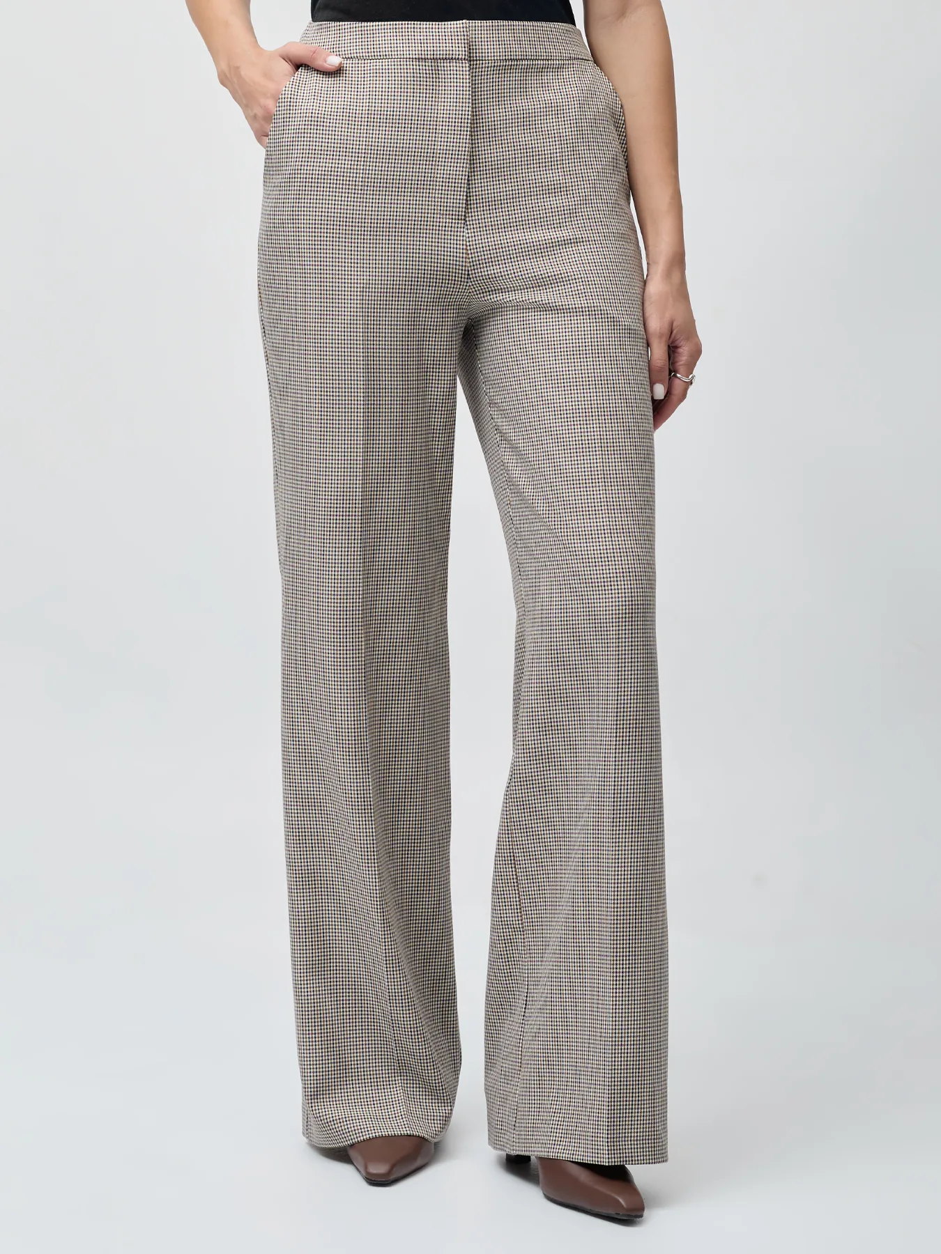 شلوار زنانه چهارخونه راسته 