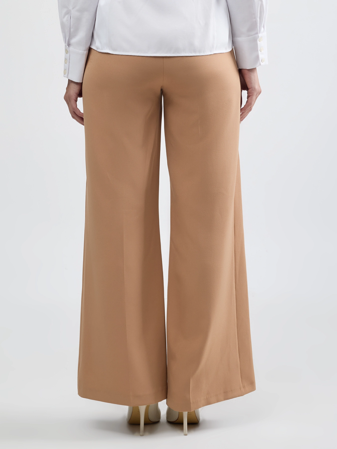 شلوار زنانه نسکافه ای پارچه ای