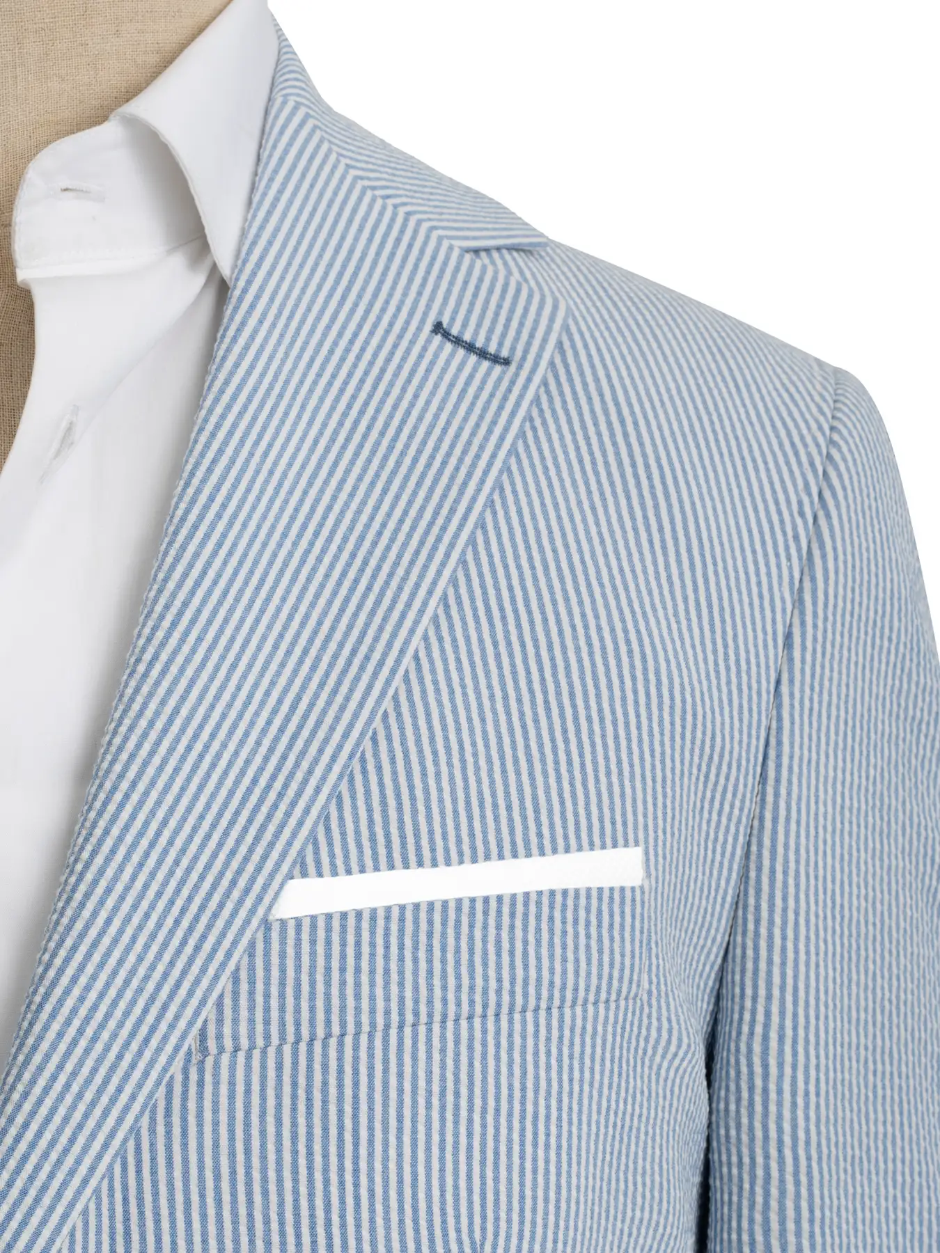 کت تک آبی راه راه ریز ال سی من 49