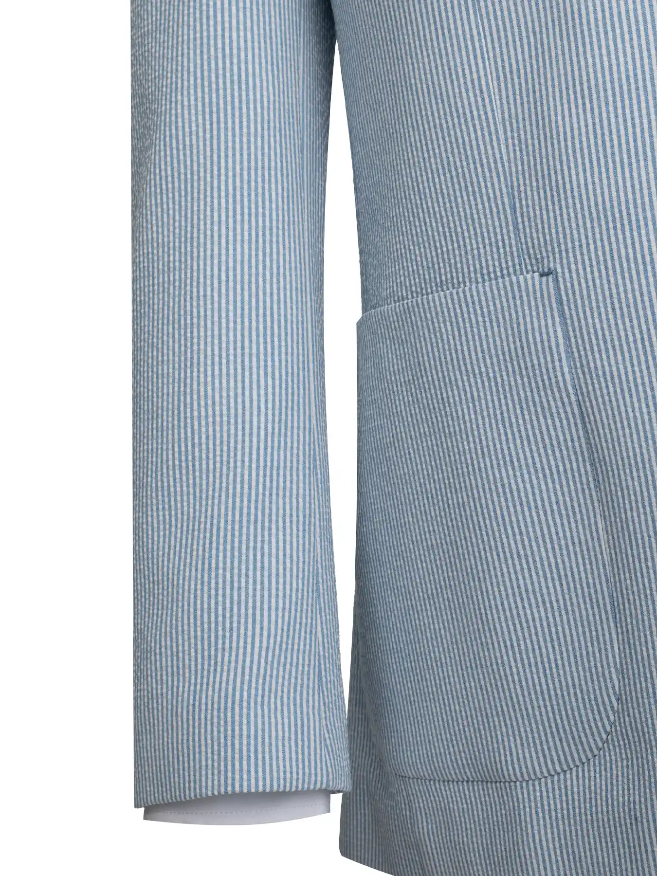 کت تک آبی راه راه ریز ال سی من 49