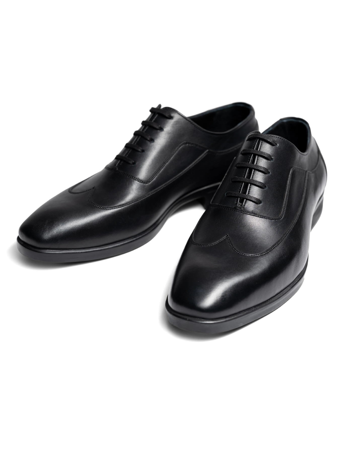 کفش چرم بندار مشکی شبرو 34