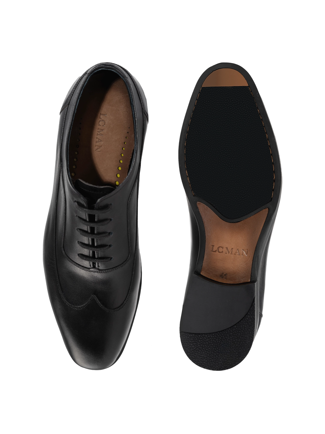 کفش چرم بندار مشکی شبرو 34