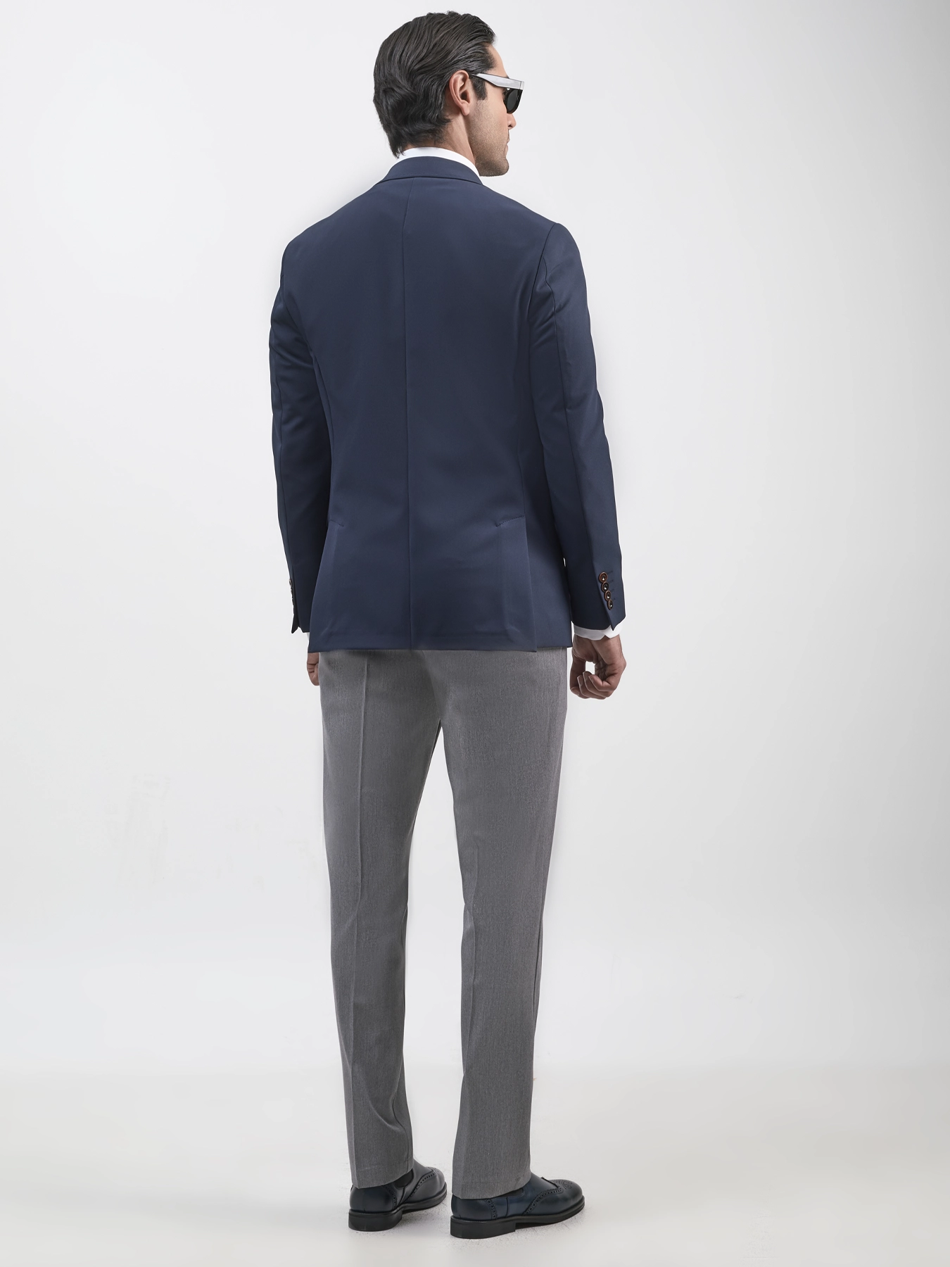 کت تک یقه بلیزر ال سی من سرمه ای 9