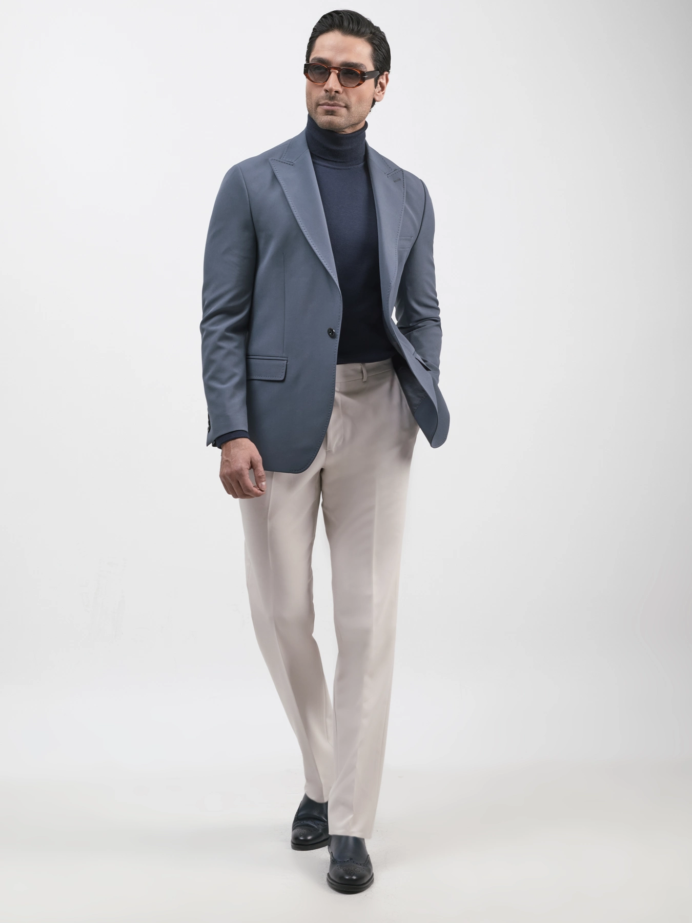 کت تک یقه بلیزر ال سی من 23