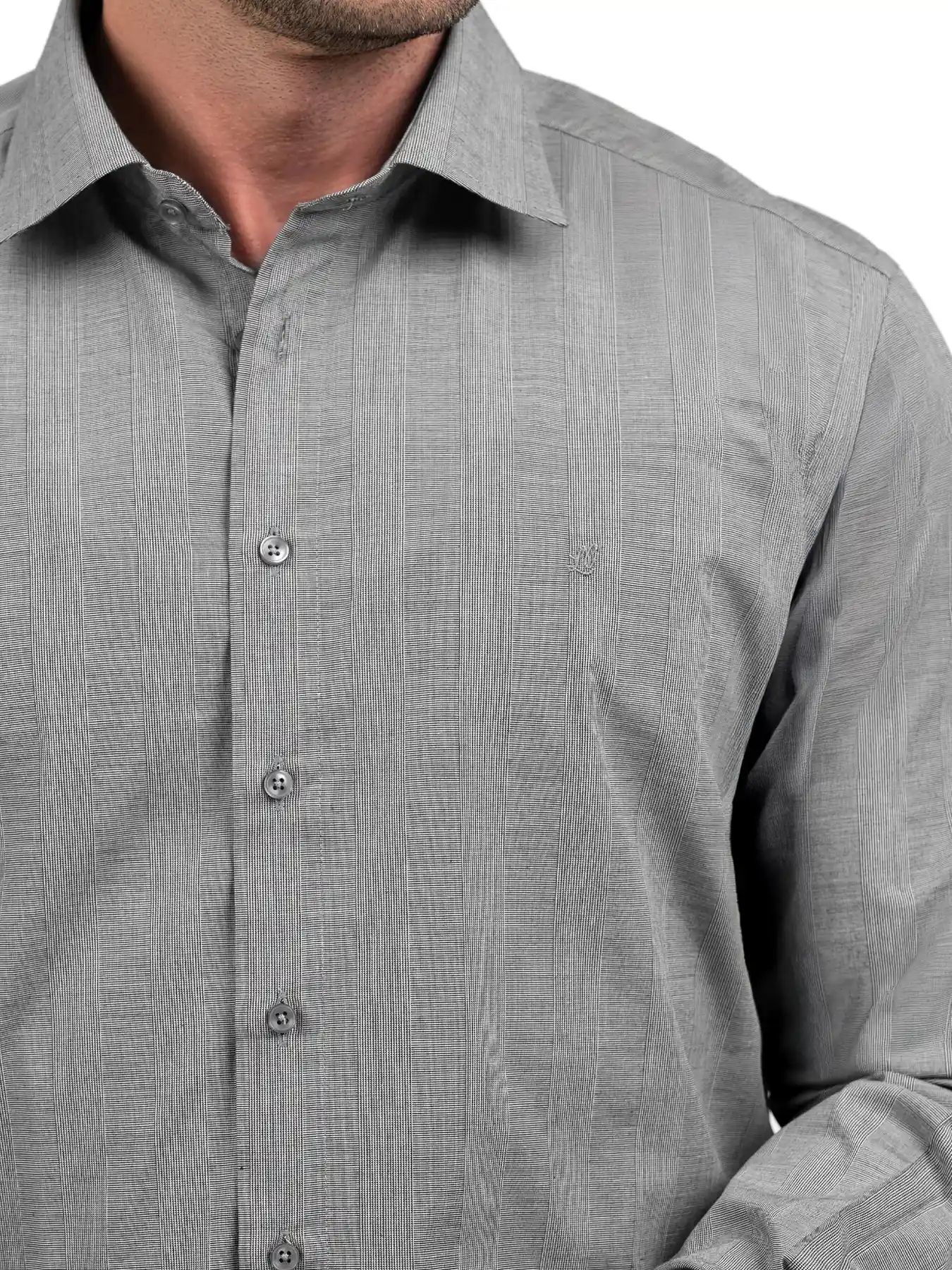 پیراهن آستین بلند طرح دار طوسی 70