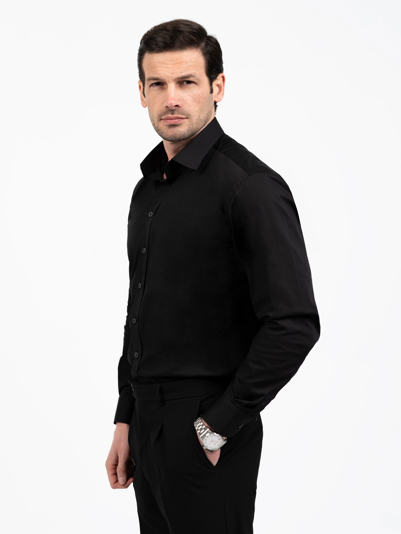 پیراهن آستین بلند مشکی ال سی من 40