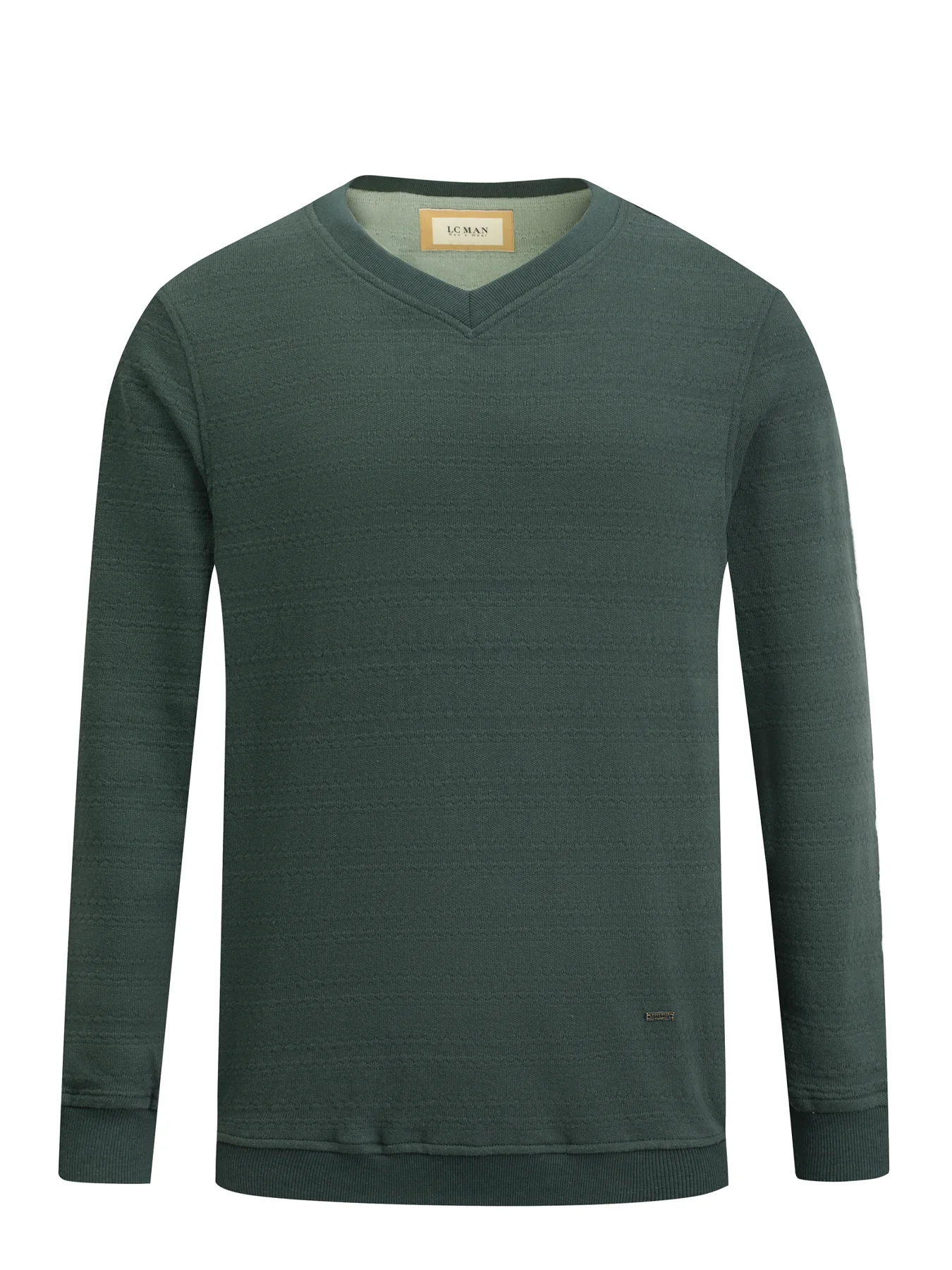 پلیور طرح دار سبز تیره 3