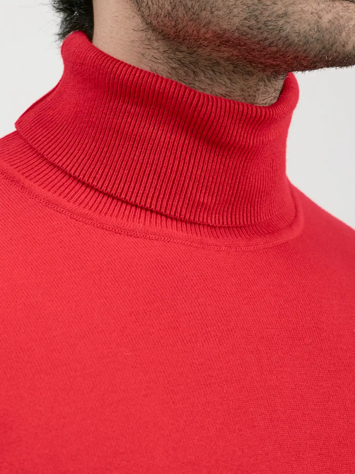 پلیور قرمز یقه اسکی 90