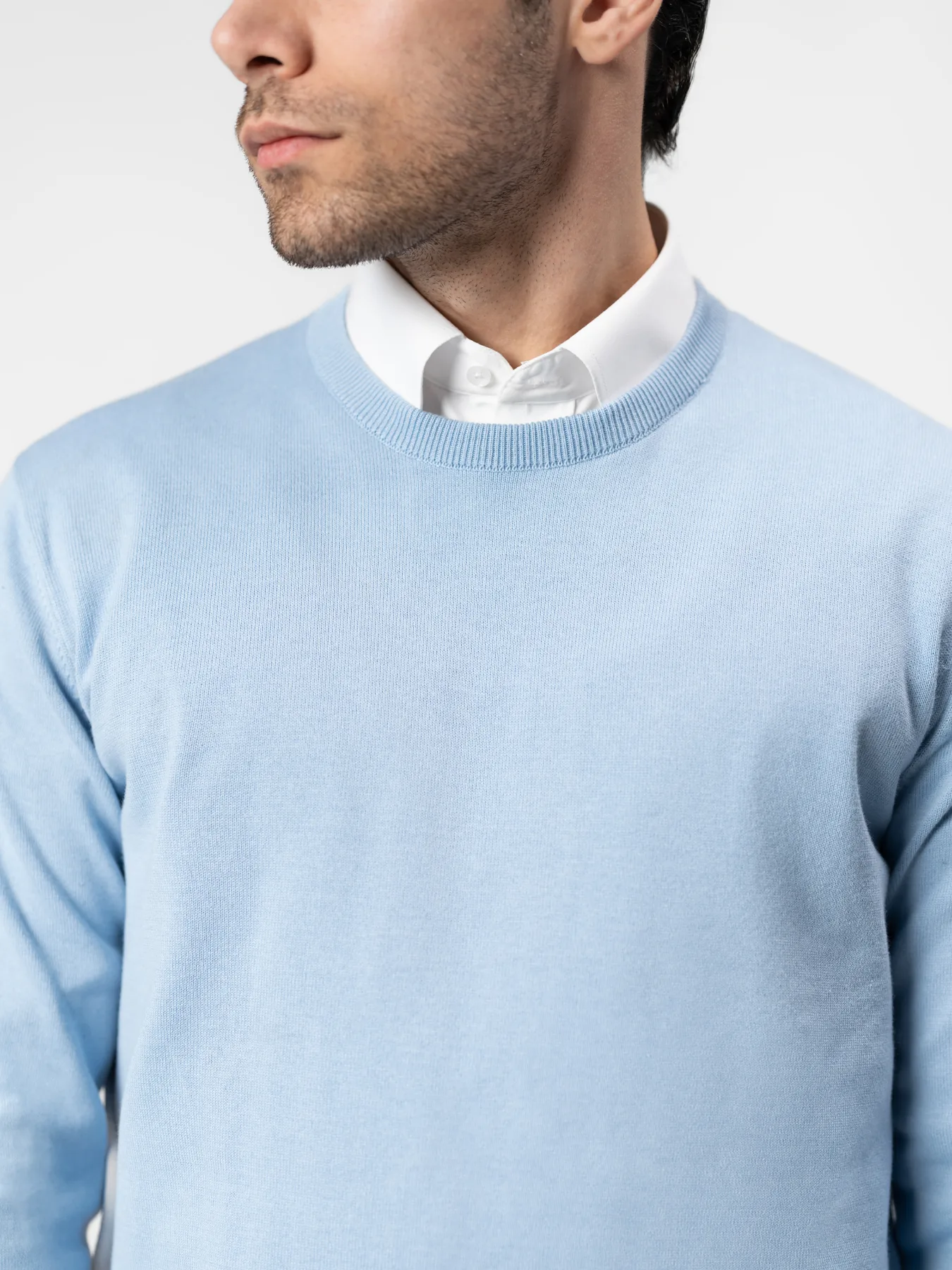 پلیور یقه گرد آبی روشن 79
