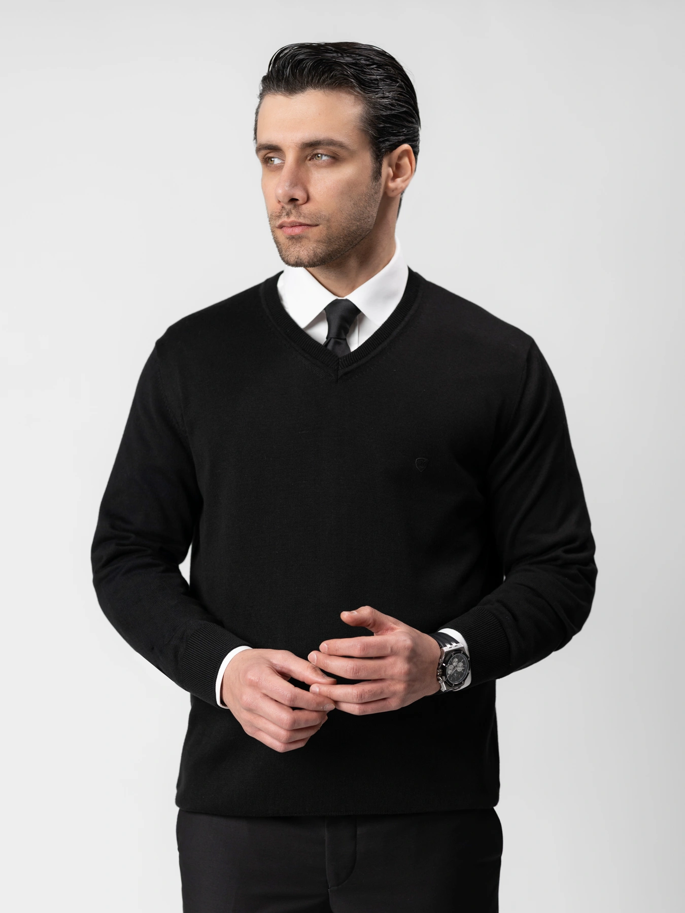 پلیور یقه هفت مشکی 19