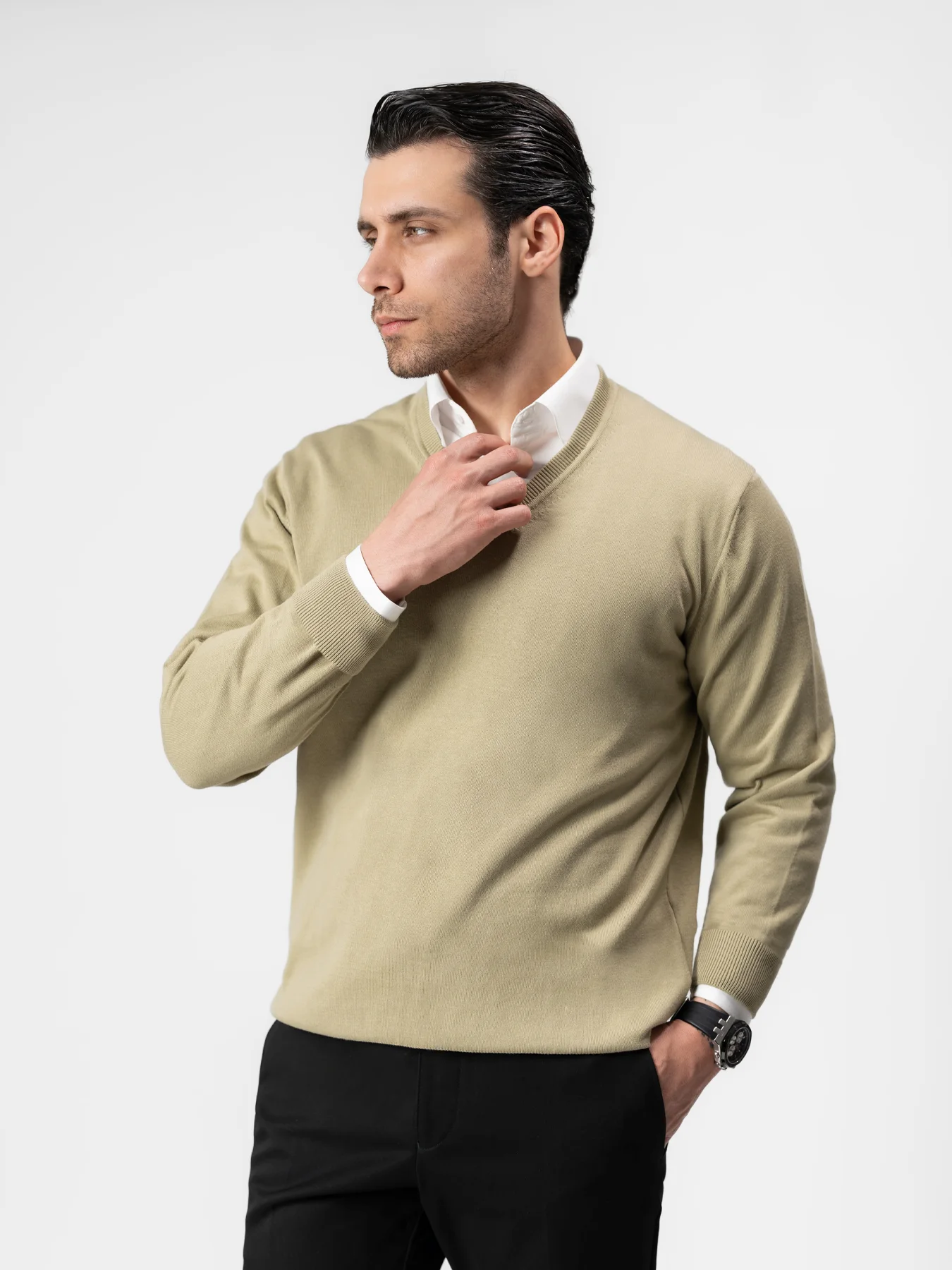 پلیور ساده یقه هفت 35